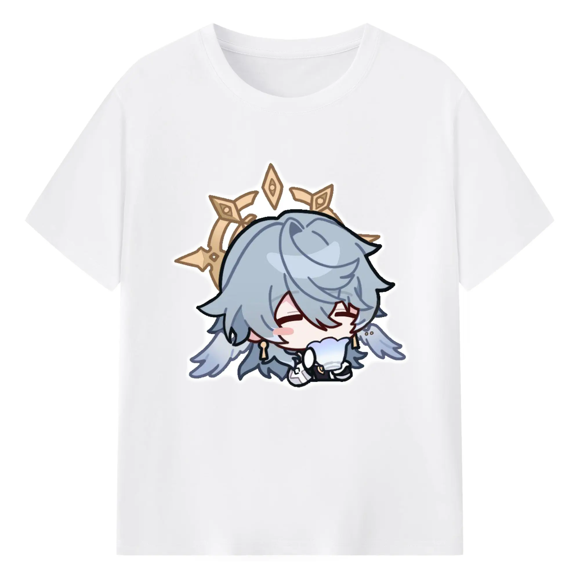 崩壊 ピノコニー 口ビン デフォルメ キャラクター - 綿100％ 半袖Tシャツ ・ フロントプリント ・ 快適 通気性 ・ 日常使い 散歩 スポーツ用
