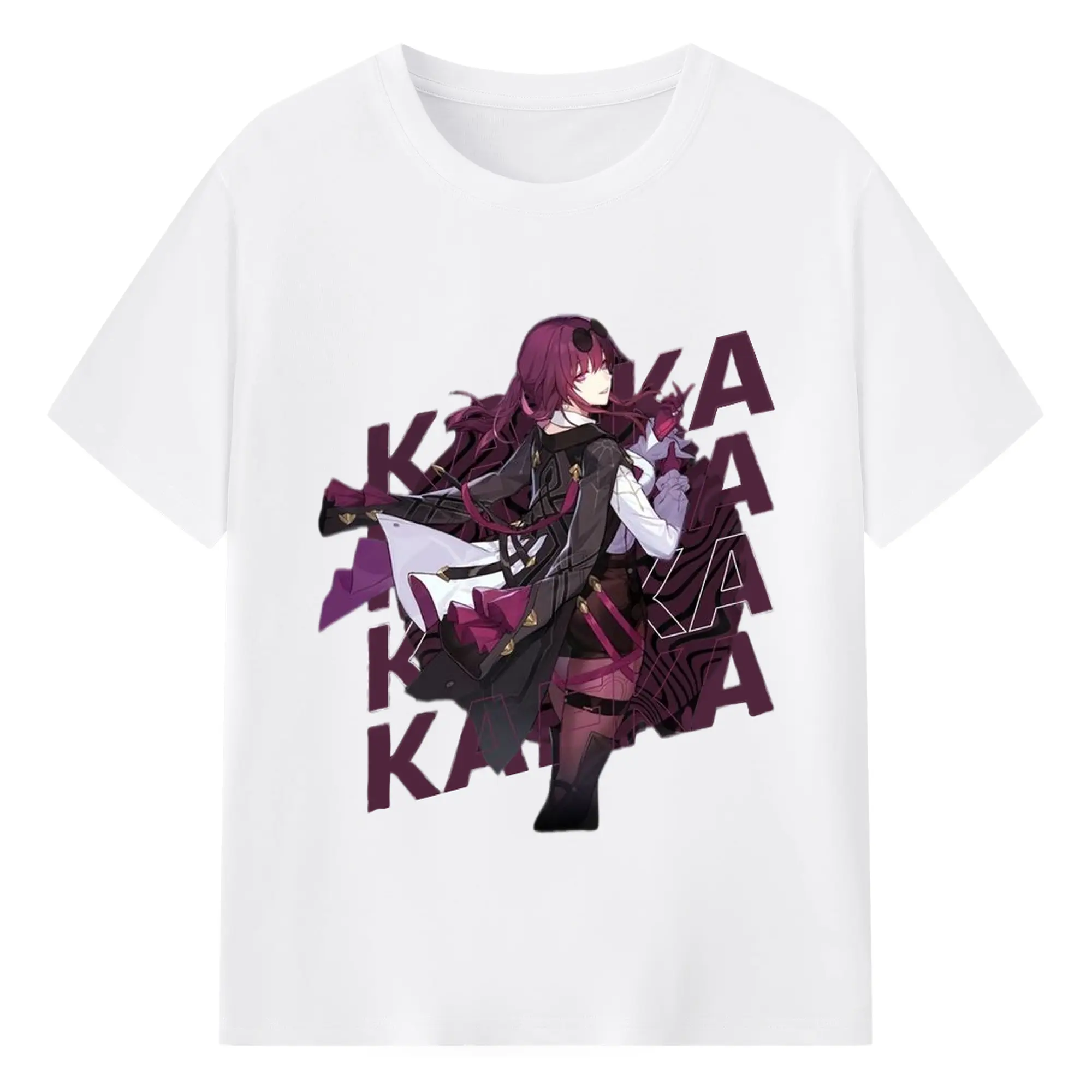 崩壊 星核ハンター カフカ - 綿100％ 半袖Tシャツ ・ フロントプリント ・ 快適 通気性 ・ 日常使い 散歩 スポーツ用