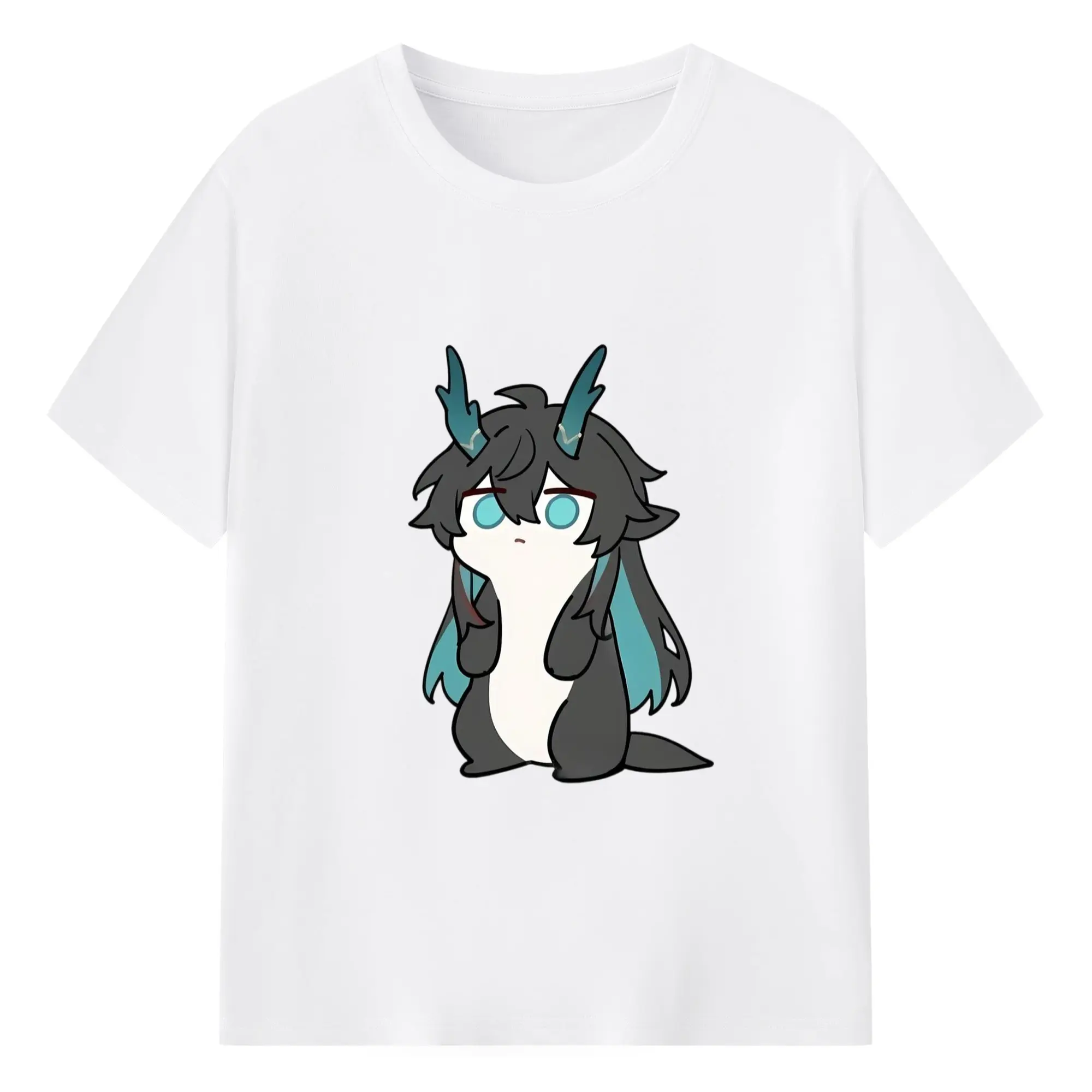 崩壊 オンバロス 丹恒·騰荒  デフォルメ キャラクター - 綿100％ 半袖Tシャツ ・ フロントプリント ・ 快適 通気性 ・ 日常使い 散歩 スポーツ用