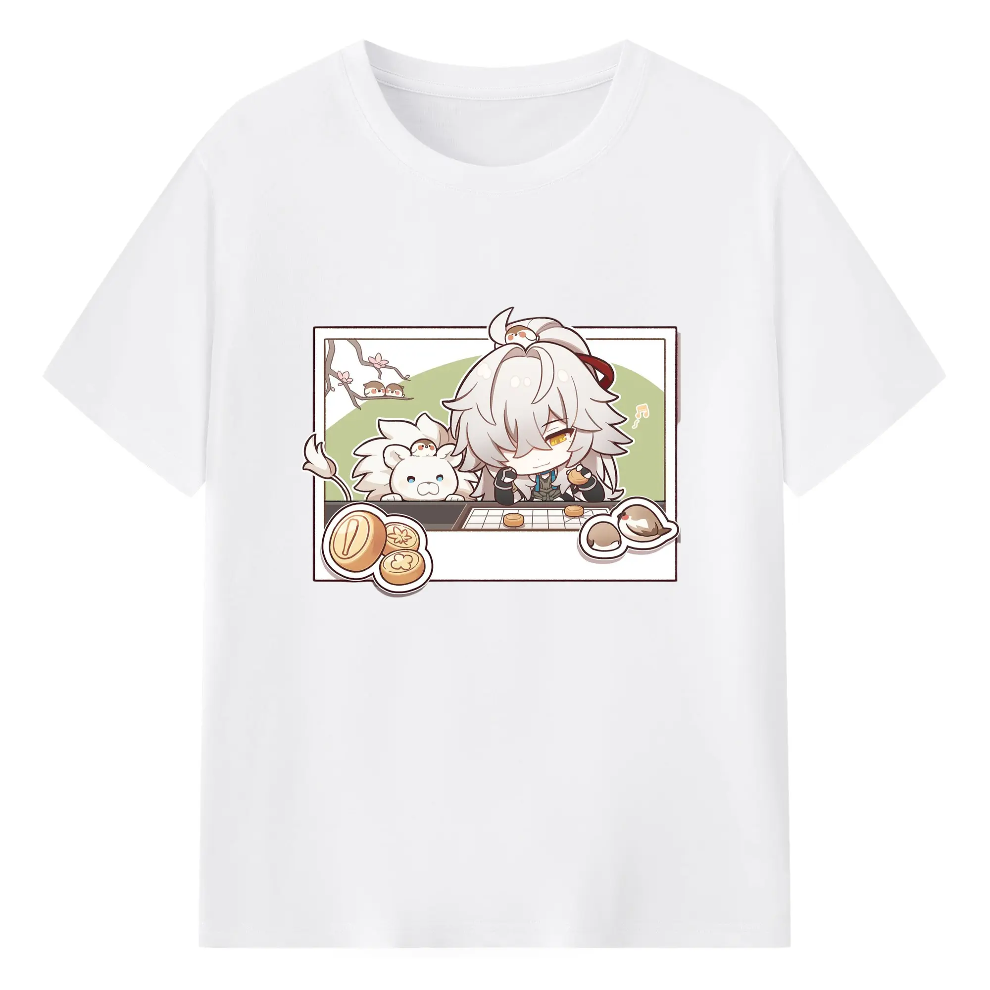 崩壊 仙舟同盟 ケイゲン デフォルメ キャラクター - 綿100％ 半袖Tシャツ ・ フロントプリント ・ 快適 通気性 ・ 日常使い 散歩 スポーツ用