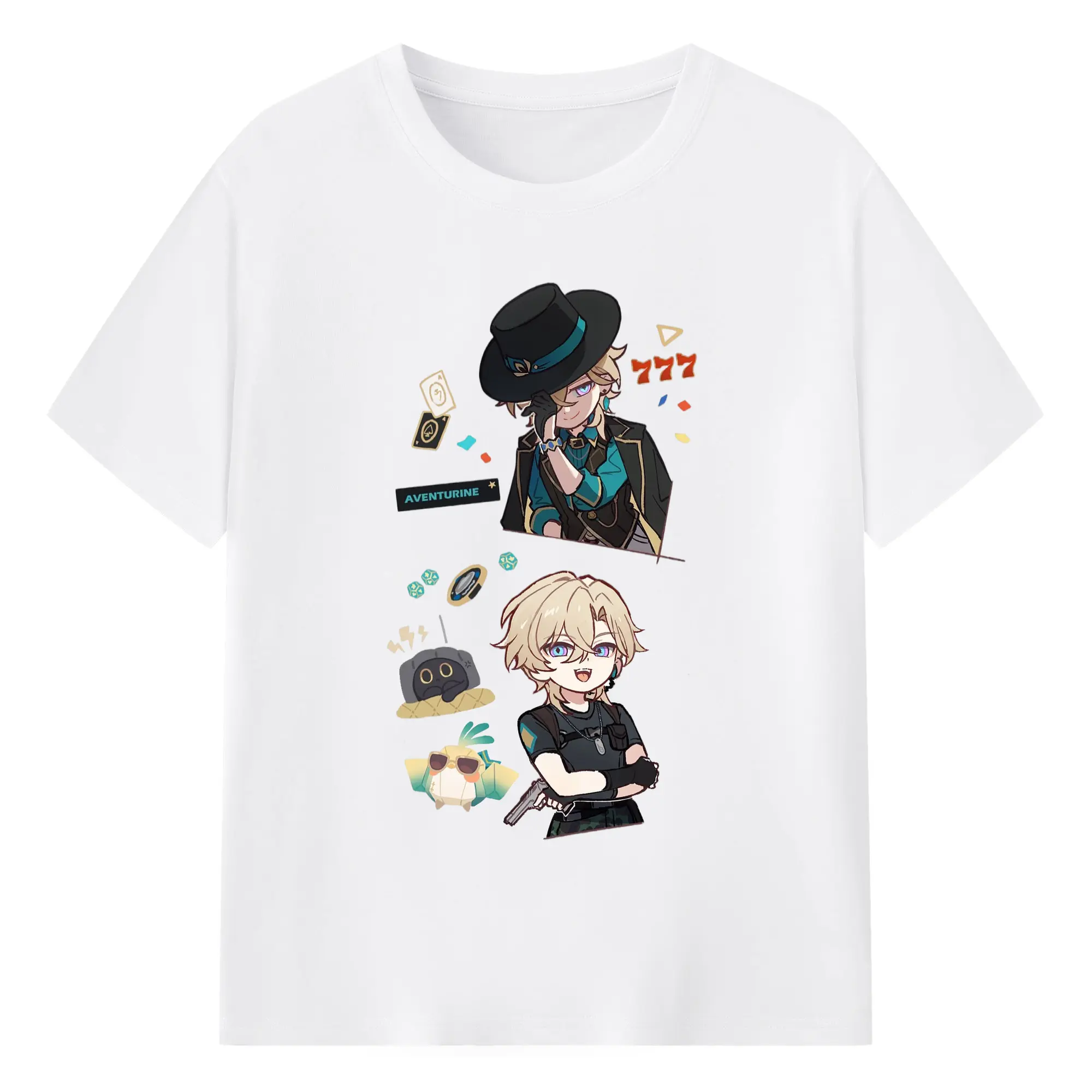 崩壊 スターピースカンパニー アベンチュリン - 綿100％ 半袖Tシャツ ・ フロントプリント ・ 快適 通気性 ・ 日常使い 散歩 スポーツ用