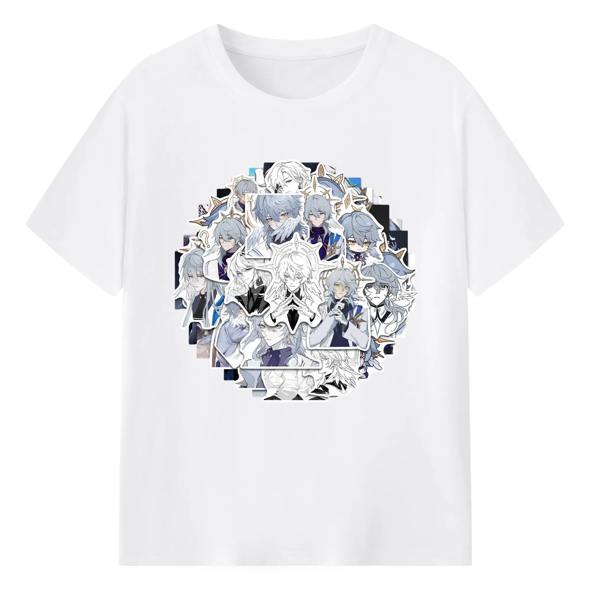 崩壊 銀河 サンデー - 綿100％ 半袖Tシャツ ・ フロントプリント ・ 快適 通気性 ・ 日常使い 散歩 スポーツ用