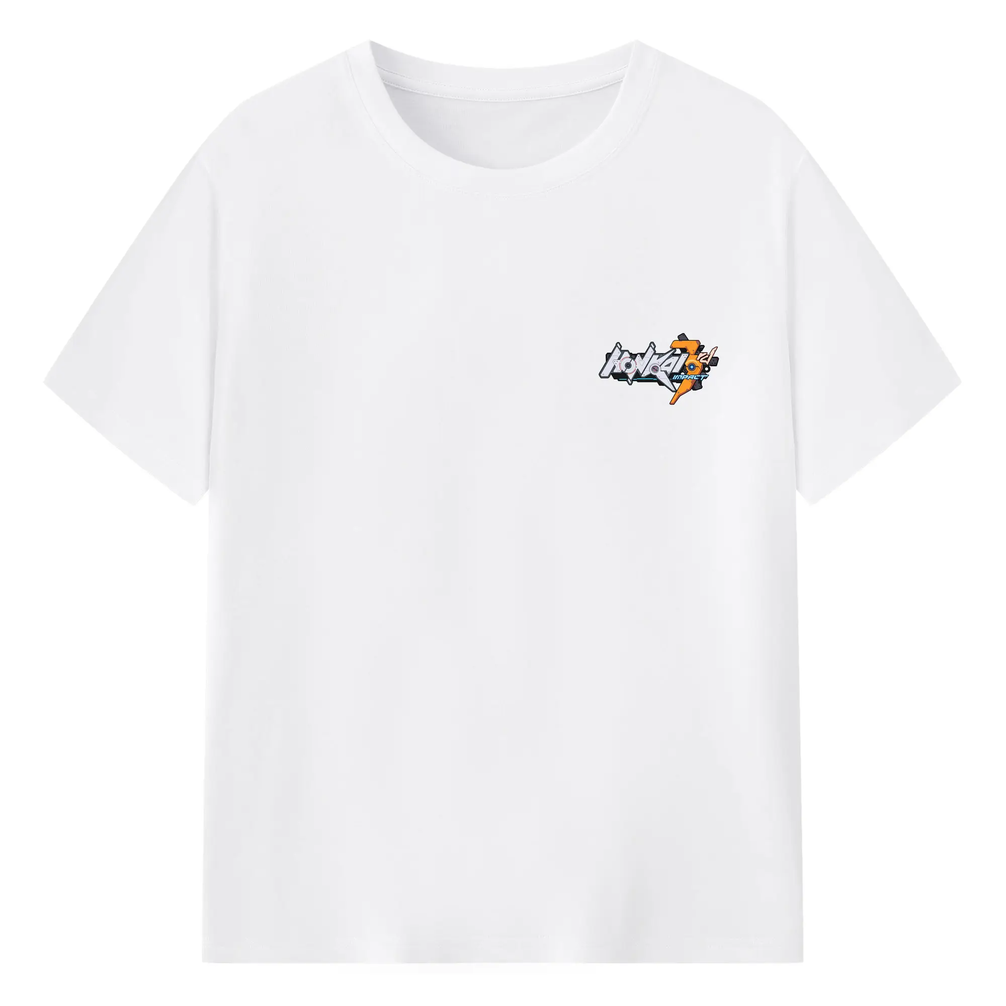 崩壊 崩壊ロゴ 特別限定 - 綿100％ 半袖Tシャツ ・ フロントプリント ・ 快適 通気性 ・ 日常使い 散歩 スポーツ用