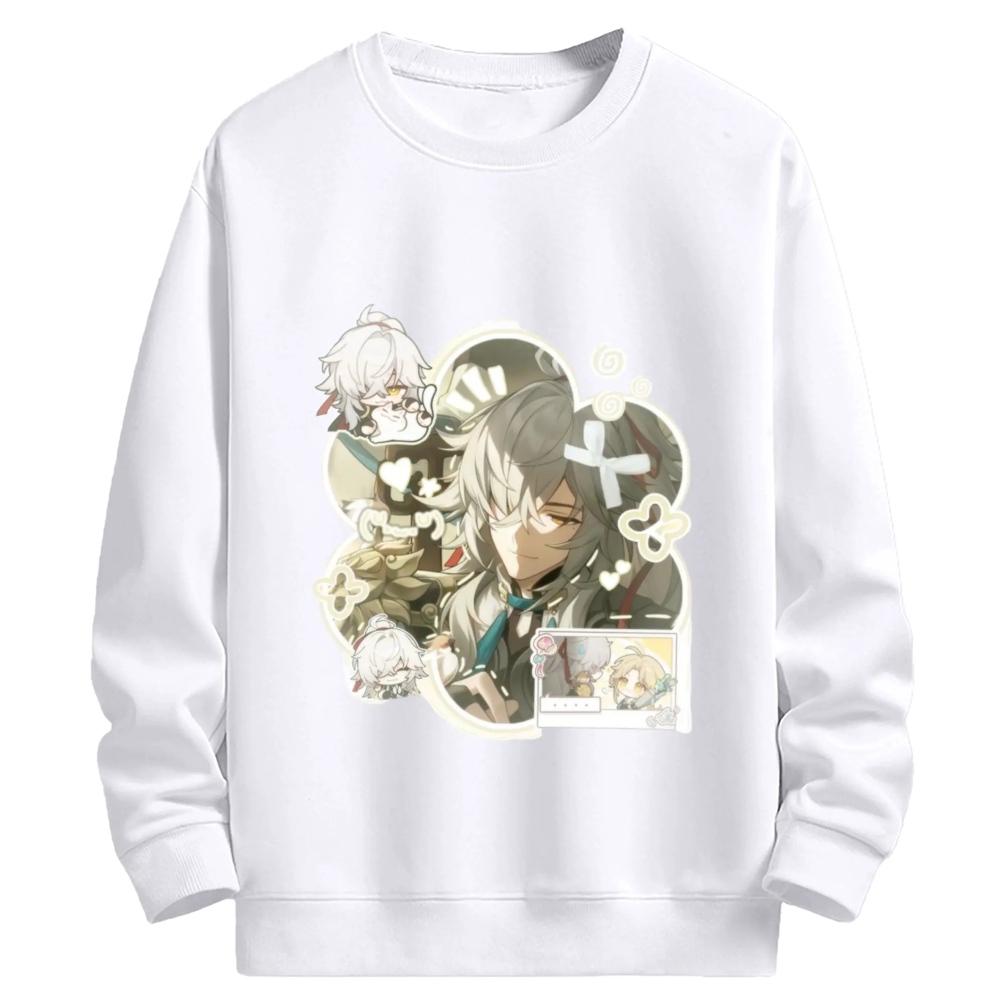 崩壊 仙舟同盟 ケイゲン - 高品質 クルーネック スウェット ・ コットン59％ ポリエステル41％ ・ ユニセックス 長袖 トレーナー ・ カジュアル デイリー スポーツ 散歩用