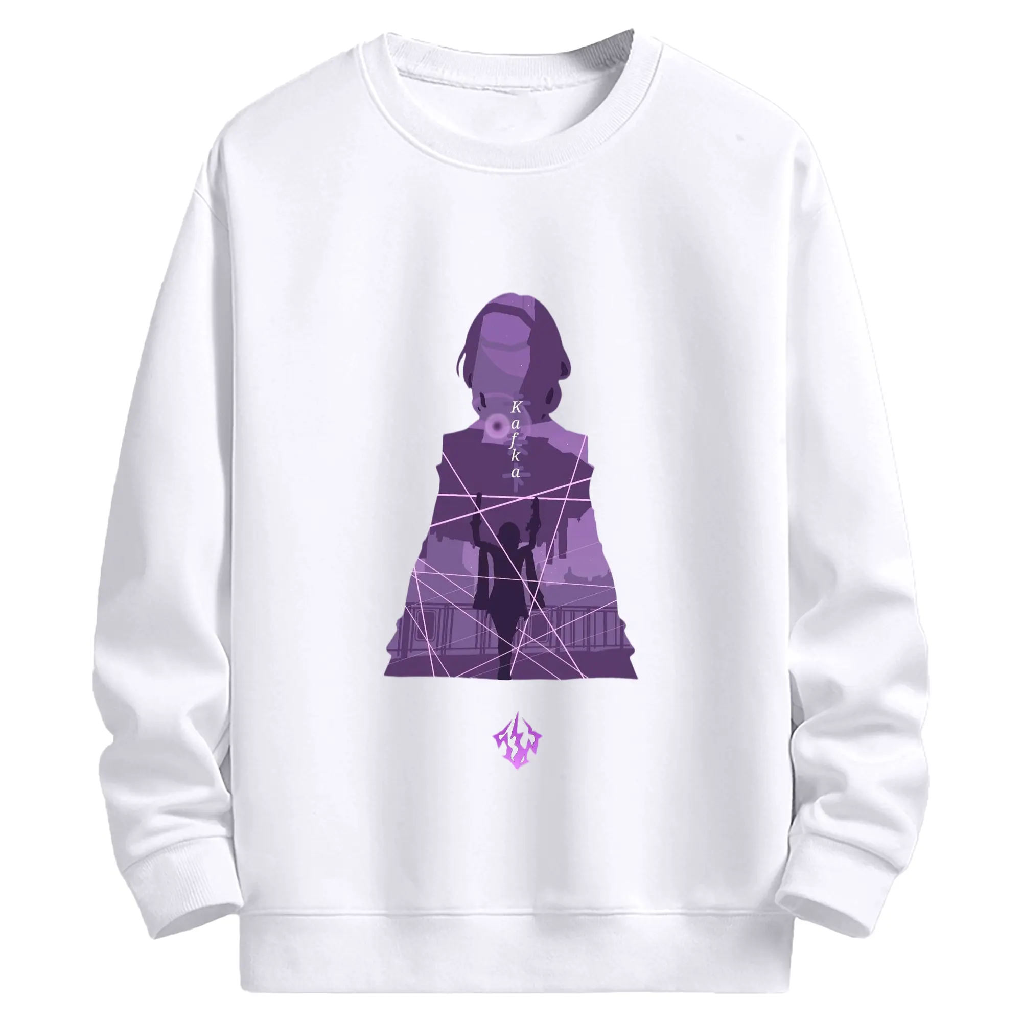 崩壊 星核ハンター カフカ - 高品質 クルーネック スウェット ・ コットン59％ ポリエステル41％ ・ ユニセックス 長袖 トレーナー ・ カジュアル デイリー スポーツ 散歩用