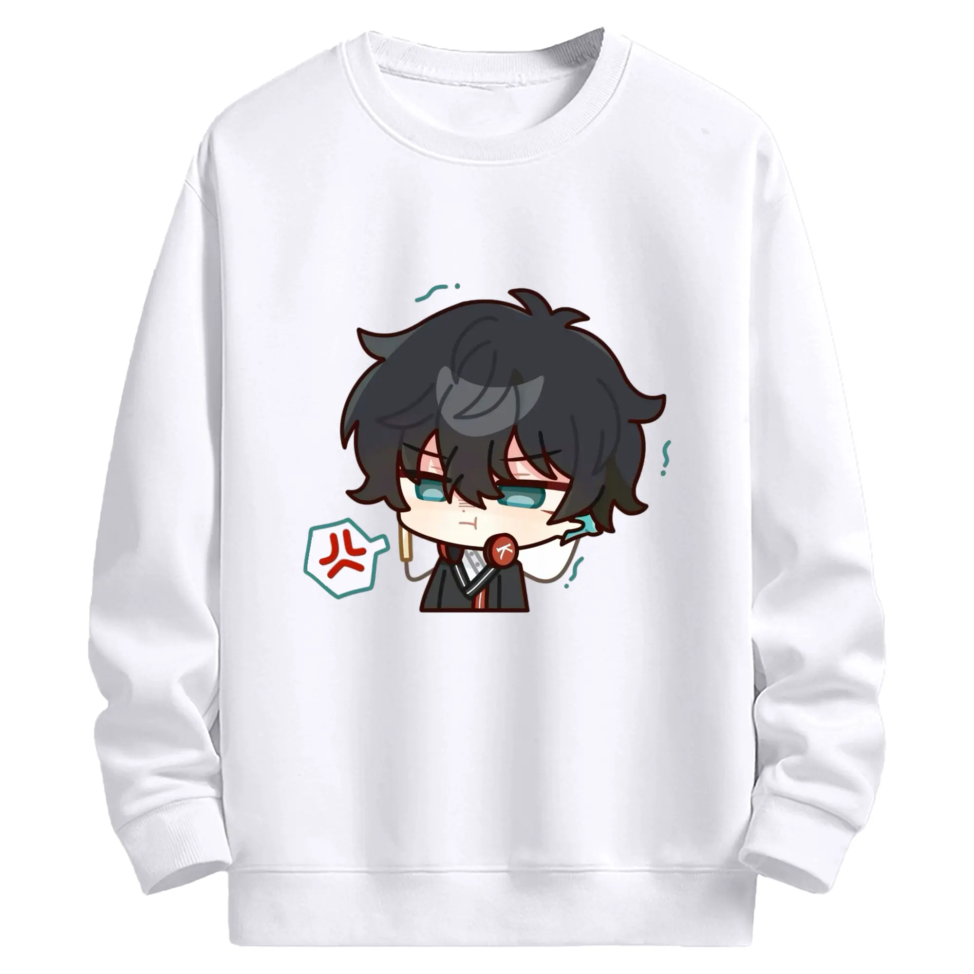 崩壊 星穹列车 タンコウ デフォルメ キャラクター - 高品質 クルーネック スウェット ・ コットン59％ ポリエステル41％ ・ ユニセックス 長袖 トレーナー ・ カジュアル デイリー スポーツ 散歩用