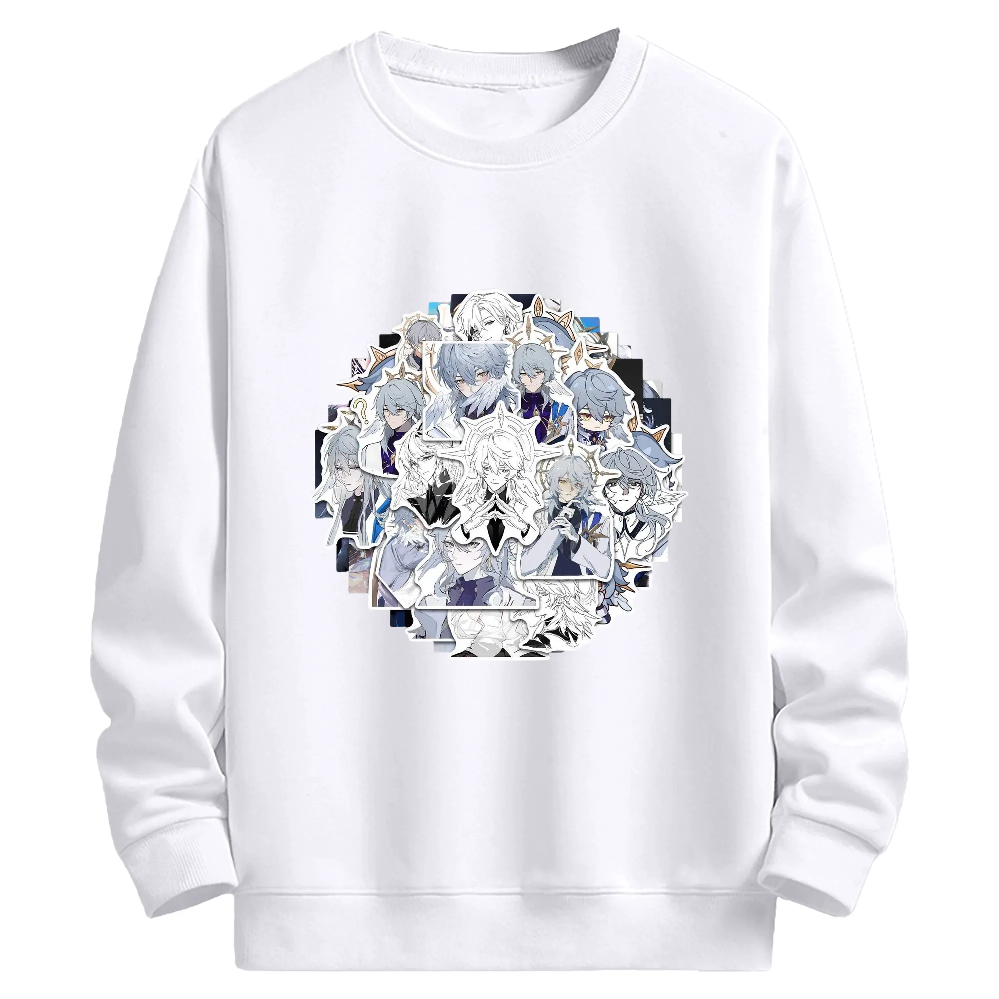 崩壊 銀河 サンデー - 高品質 クルーネック スウェット ・ コットン59％ ポリエステル41％ ・ ユニセックス 長袖 トレーナー ・ カジュアル デイリー スポーツ 散歩用