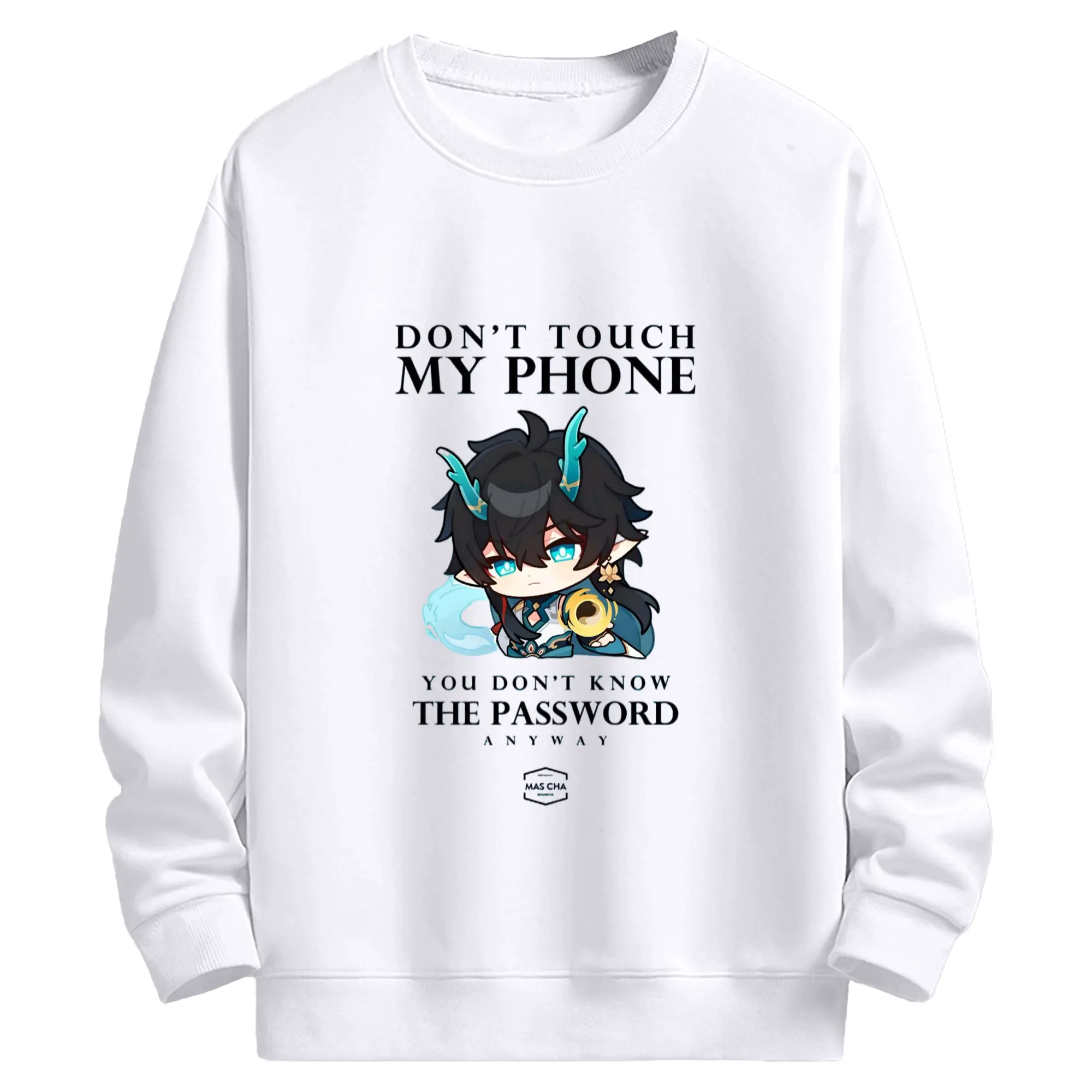 崩壊 オンバロス 丹恒·騰荒 デフォルメ キャラクター - 高品質 クルーネック スウェット ・ コットン59％ ポリエステル41％ ・ ユニセックス 長袖 トレーナー ・ カジュアル デイリー スポーツ 散歩用