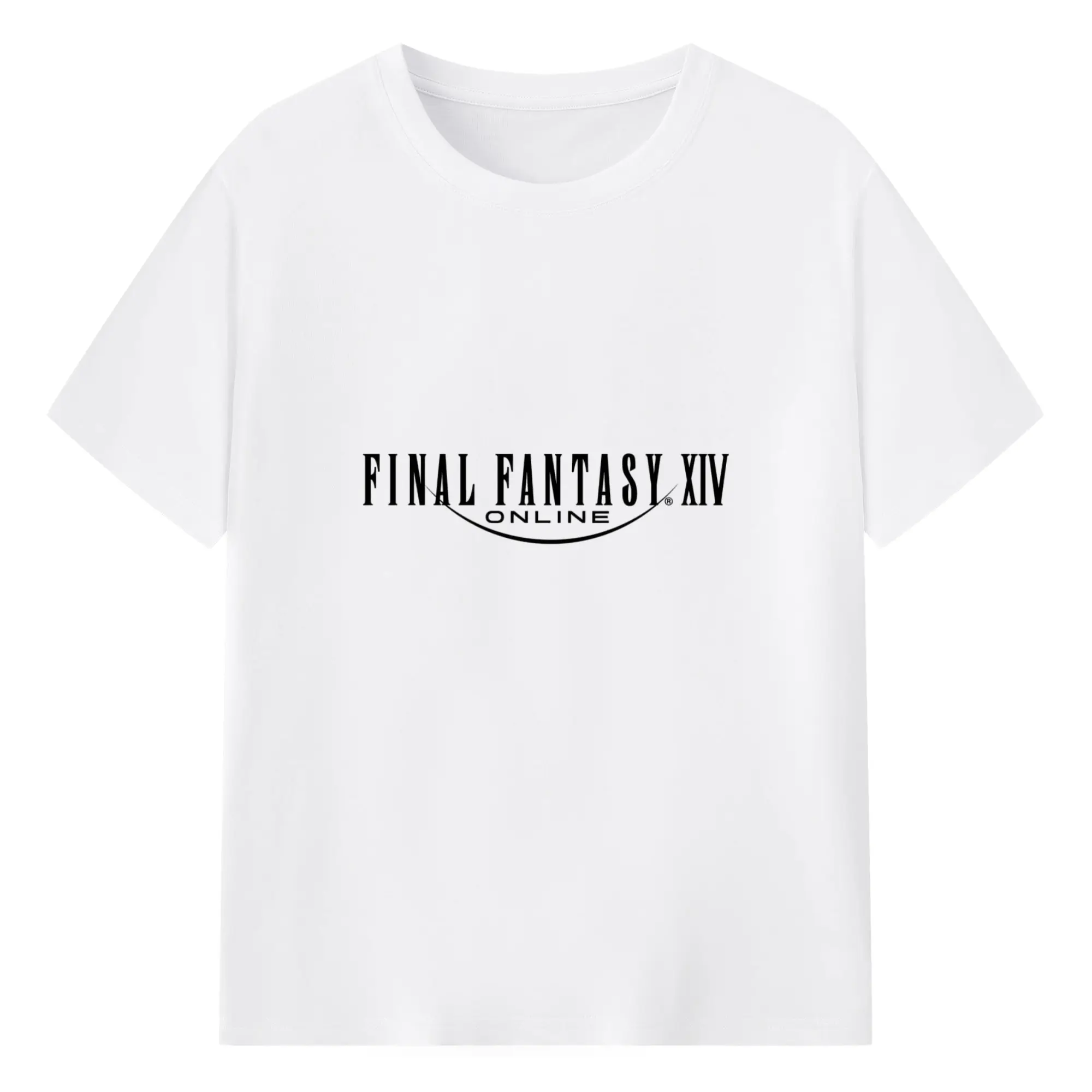 期間限定 ファイナルファンタジー　シンプルロゴ XIV フォーティーンロゴ - 綿100％ 半袖Tシャツ ・ フロントプリント ・ 快適 通気性 ・ 日常使い 散歩 スポーツ用