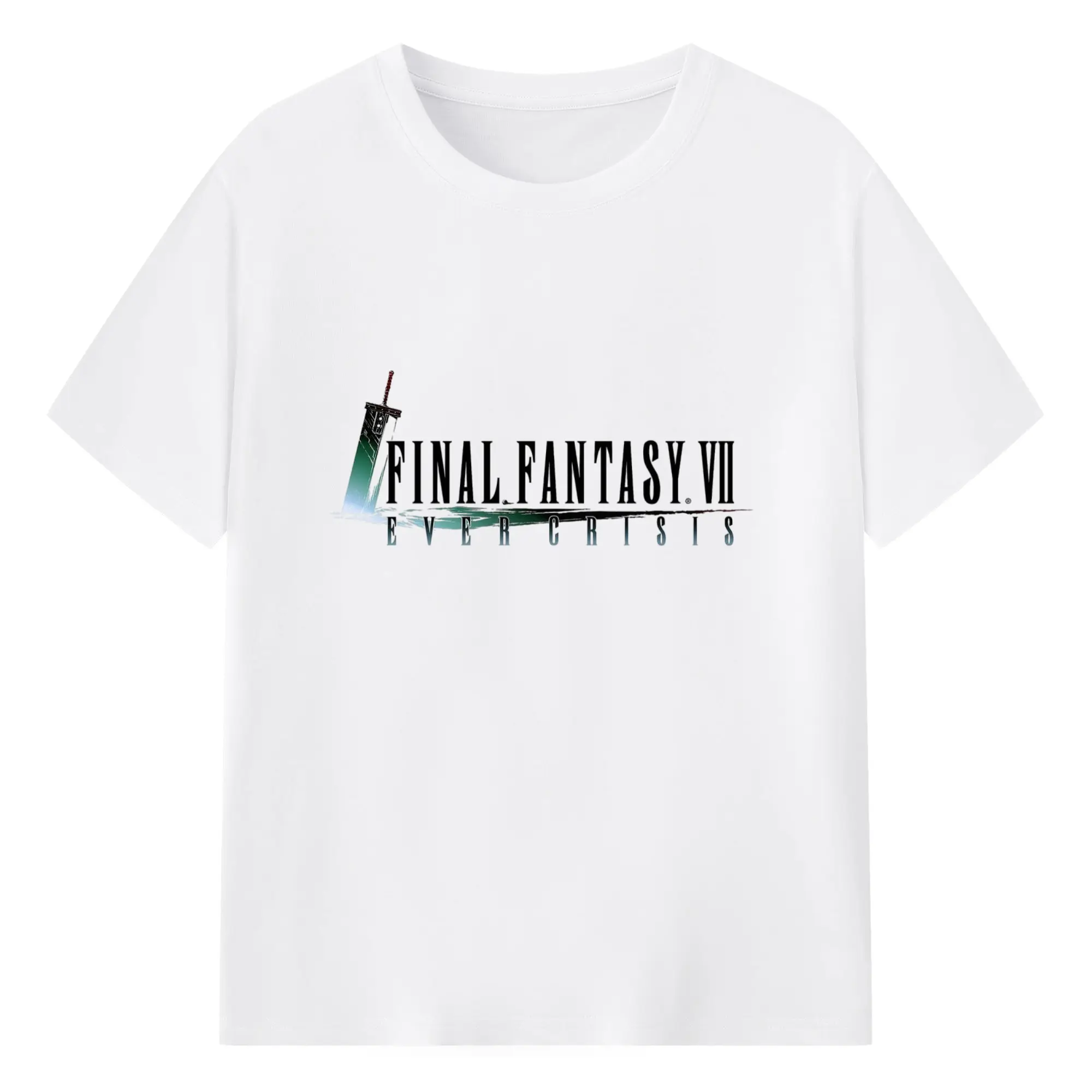 期間限定 ファイナルファンタジー　シンプルロゴ VII セブンロゴ - 綿100％ 半袖Tシャツ ・ フロントプリント ・ 快適 通気性 ・ 日常使い 散歩 スポーツ用