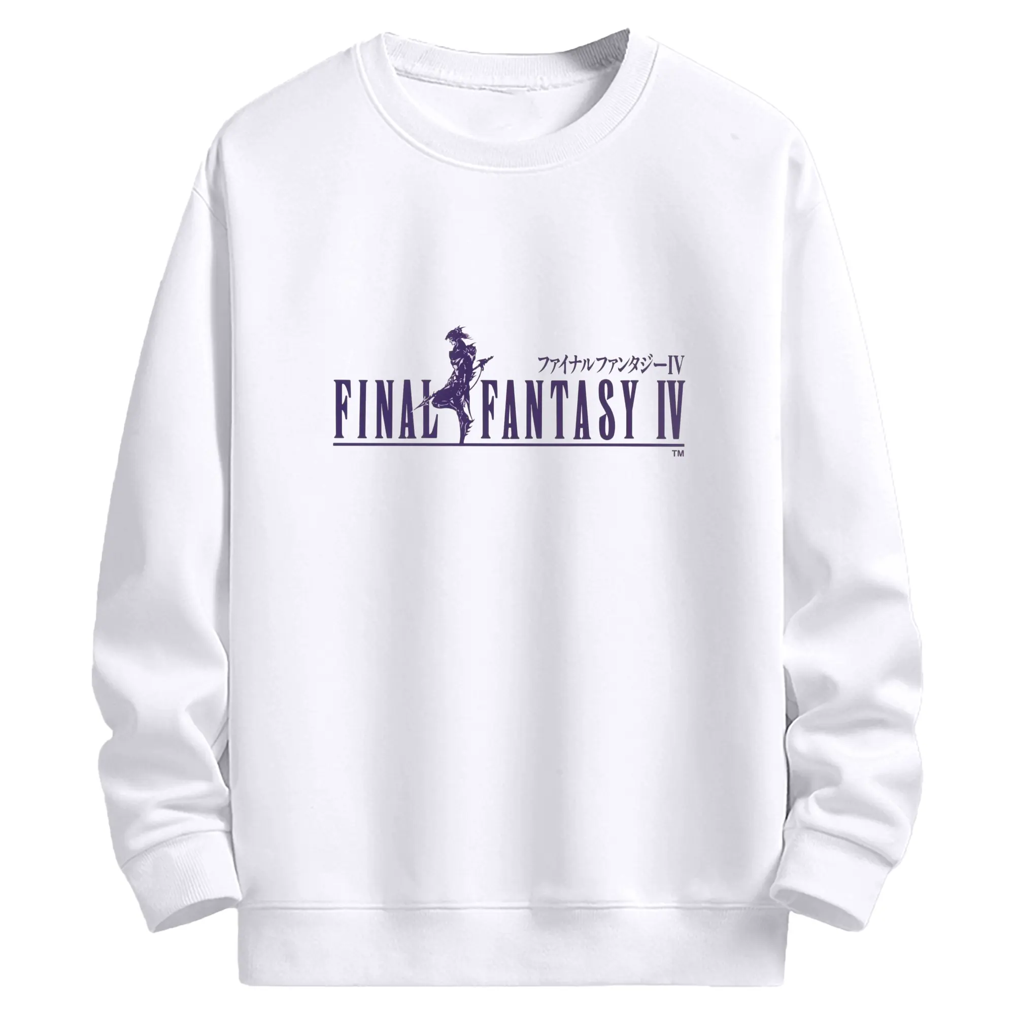 期間限定 ファイナァンタジー　シンプルロゴ IV フォーロゴ - 高品質 クルーネック スウェット ・ コットン59％ ポリエステル41％ ・ ユニセックス 長袖 トレーナー ・ カジュアル デイリー スポーツ 散歩用