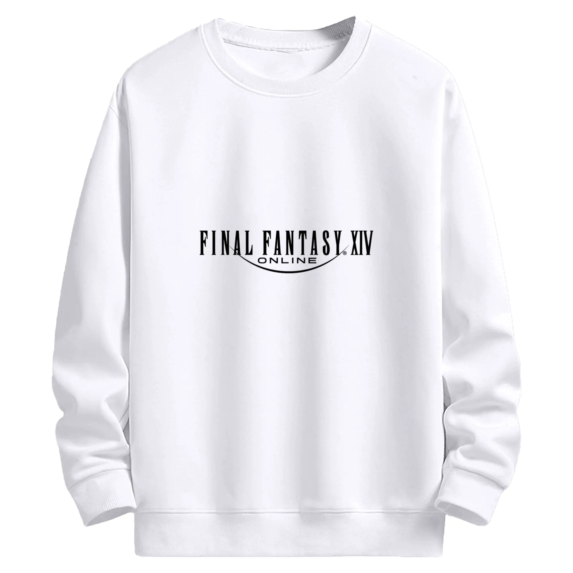 期間限定 ファイナルファンタジー　シンプルロゴ XIV フォーティーンロゴ - 高品質 クルーネック スウェット ・ コットン59％ ポリエステル41％ ・ ユニセックス 長袖 トレーナー ・ カジュアル デイリー スポーツ 散歩用