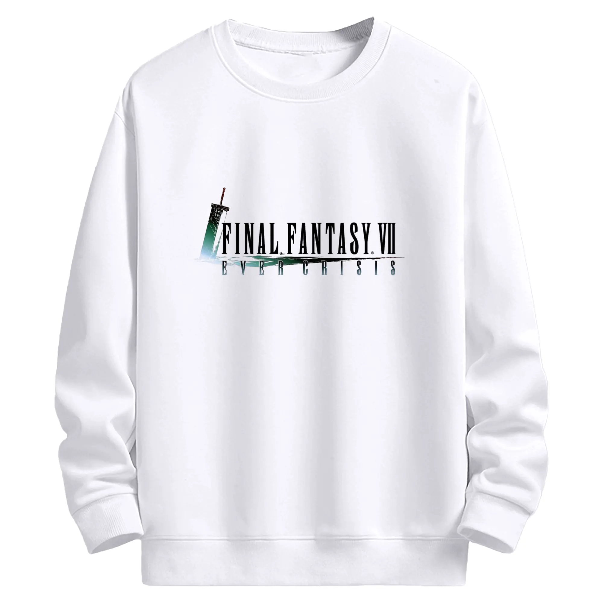 期間限定 ファイナルファンタジー　シンプルロゴ VII セブンロゴ - 高品質 クルーネック スウェット ・ コットン59％ ポリエステル41％ ・ ユニセックス 長袖 トレーナー ・ カジュアル デイリー スポーツ 散歩用