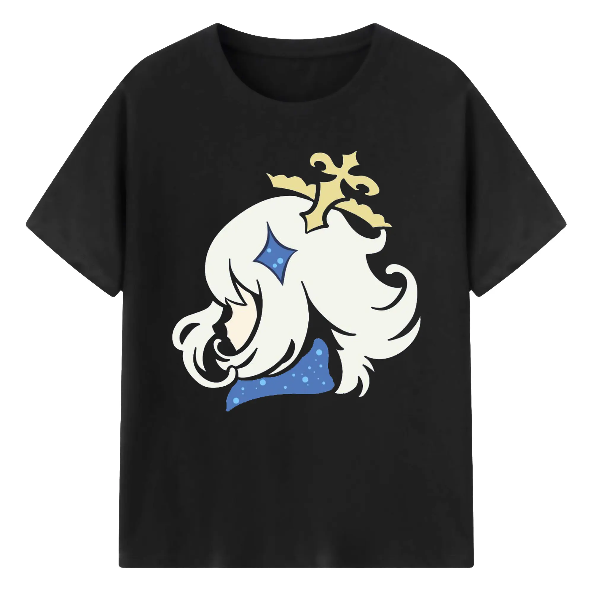 Genshin パイモン - 綿100％ 半袖Tシャツ ・ フロントプリント ・ 快適 通気性 ・ 日常使い 散歩 スポーツ用