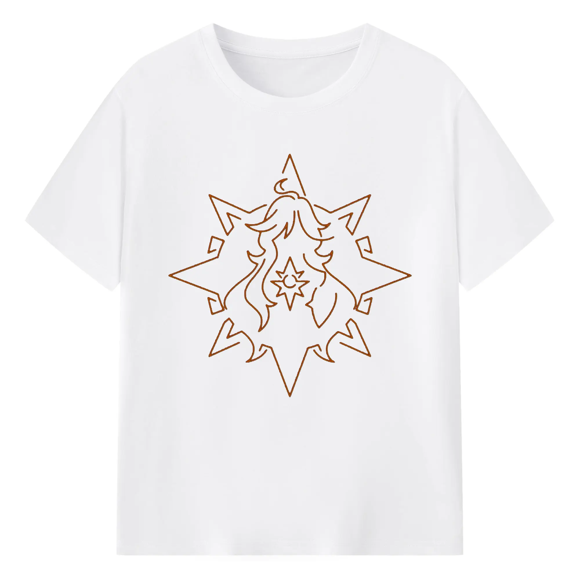 Genshin ナド・クライ - 綿100％ 半袖Tシャツ ・ フロントプリント ・ 快適 通気性 ・ 日常使い 散歩 スポーツ用