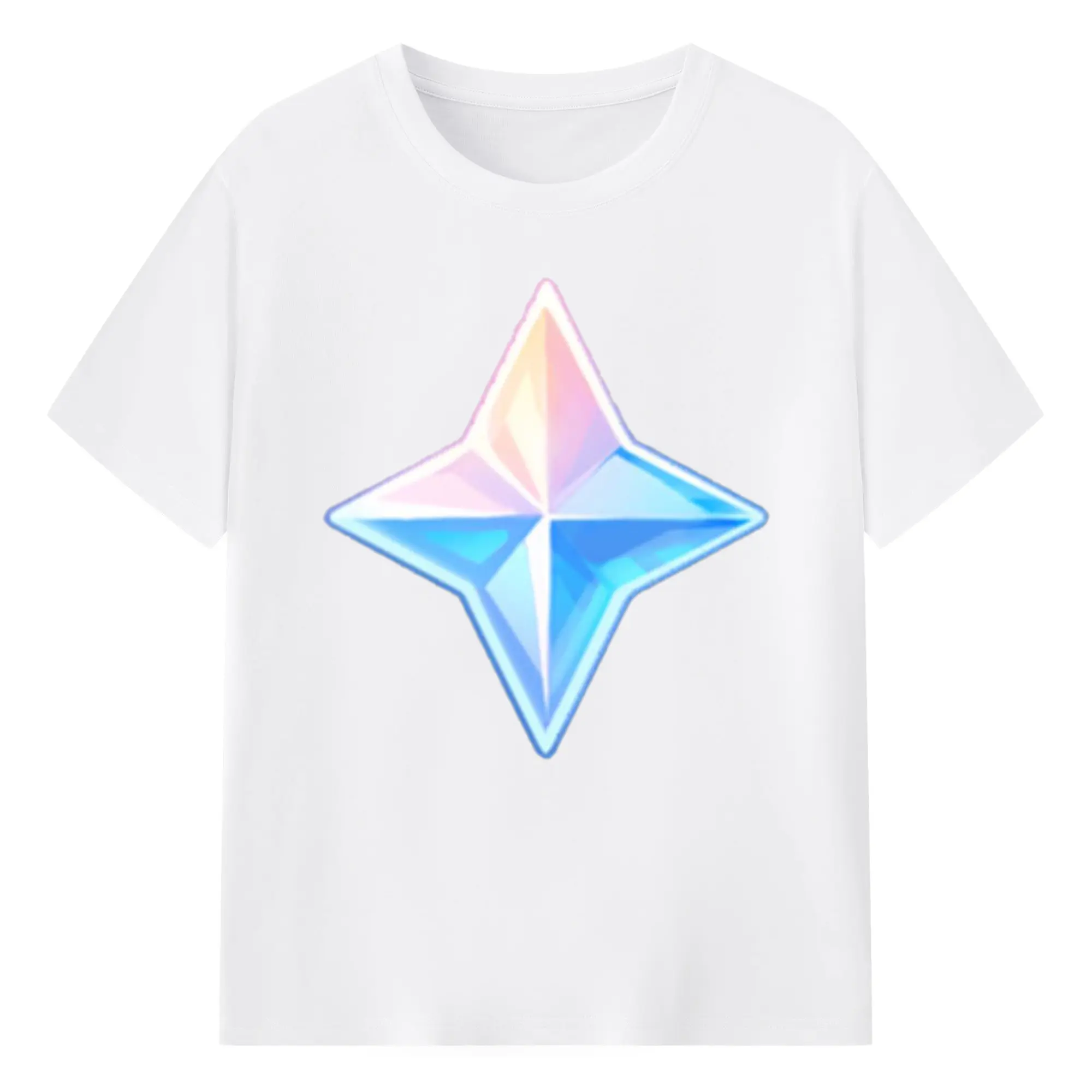 Genshin 原石で運気アップ！ - 綿100％ 半袖Tシャツ ・ フロントプリント ・ 快適 通気性 ・ 日常使い 散歩 スポーツ用