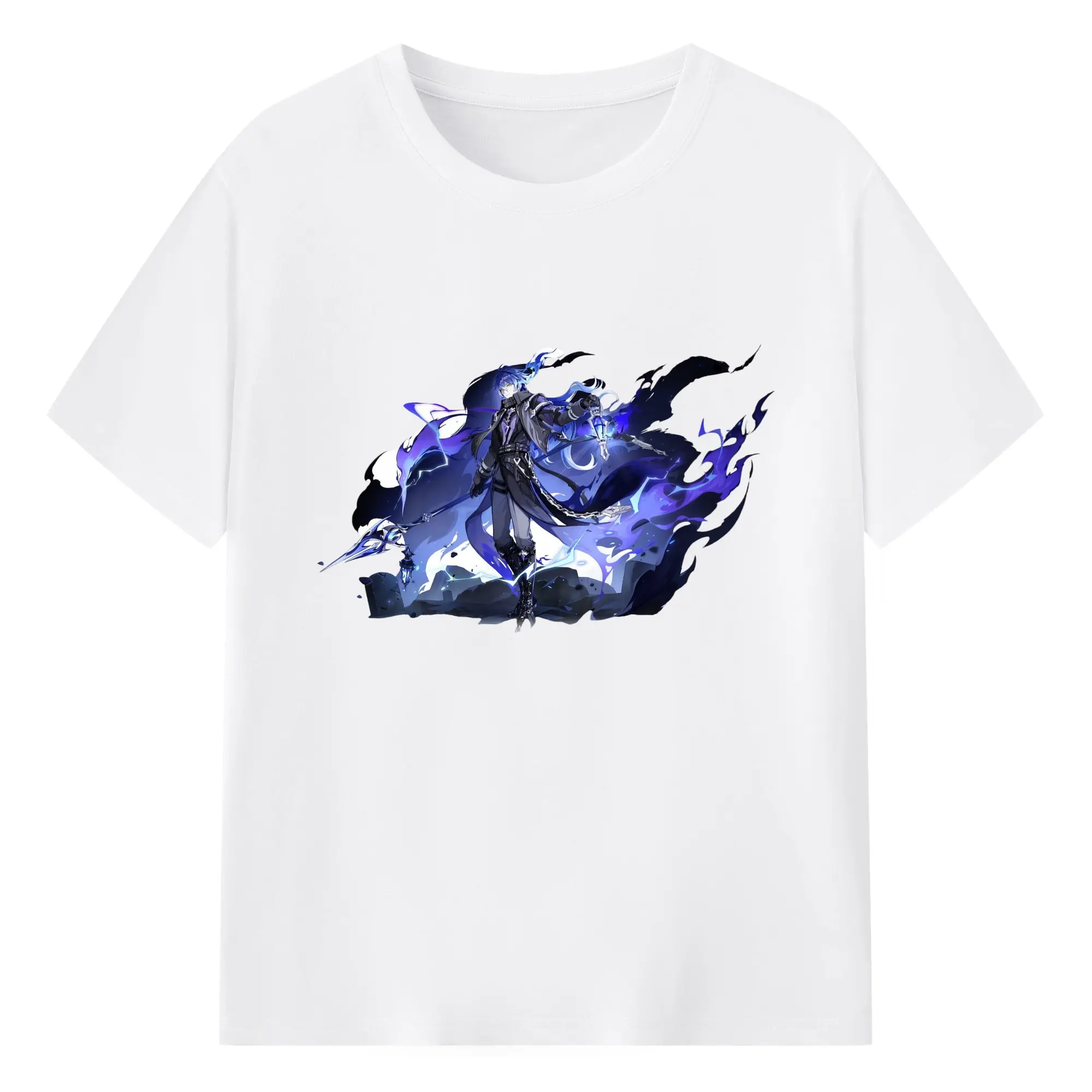 Genshin ナド・クライ フリンズ - 綿100％ 半袖Tシャツ ・ フロントプリント ・ 快適 通気性 ・ 日常使い 散歩 スポーツ用