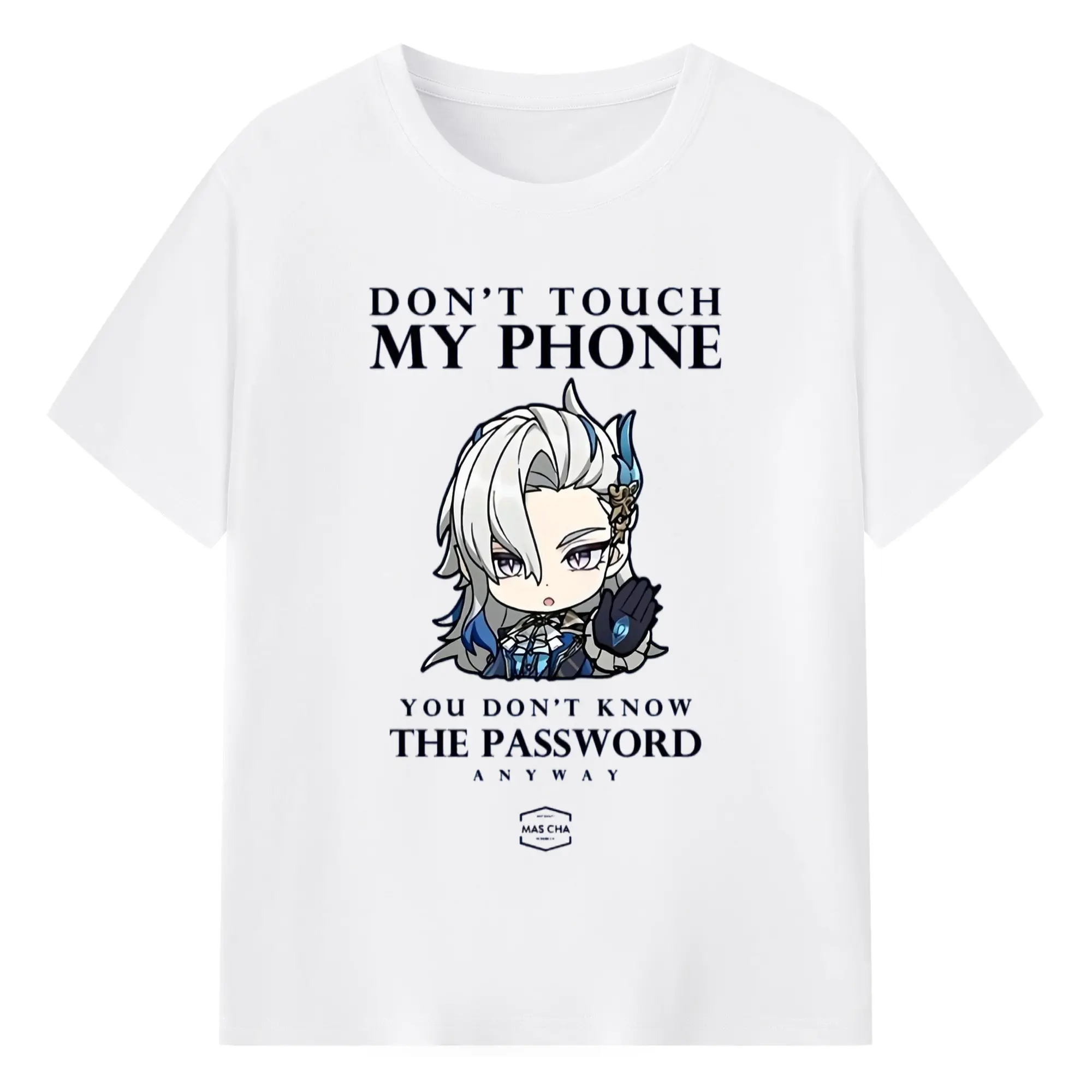 Genshin フォンテーヌネウヴィレット - 綿100％ 半袖Tシャツ ・ フロントプリント ・ 快適 通気性 ・ 日常使い 散歩 スポーツ用