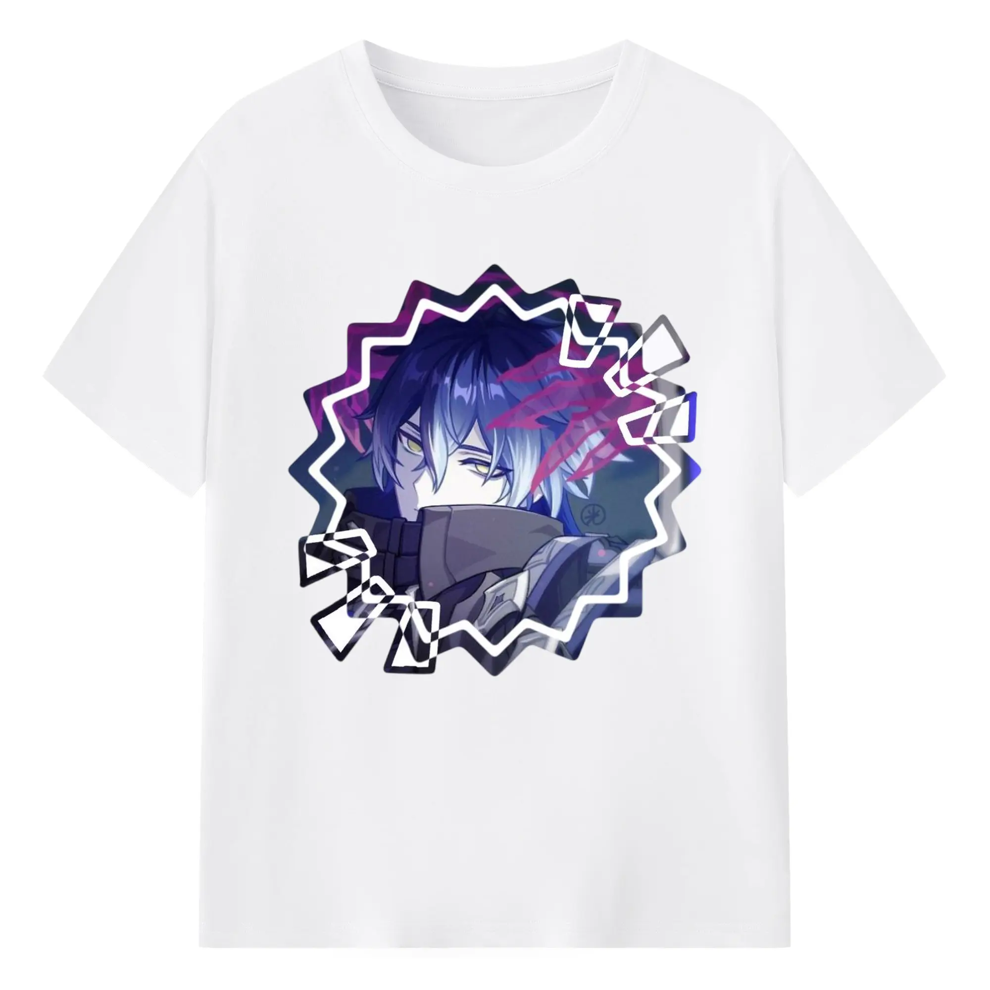 Genshin ナド・クライフリンズ　 - 綿100％ 半袖Tシャツ ・ フロントプリント ・ 快適 通気性 ・ 日常使い 散歩 スポーツ用