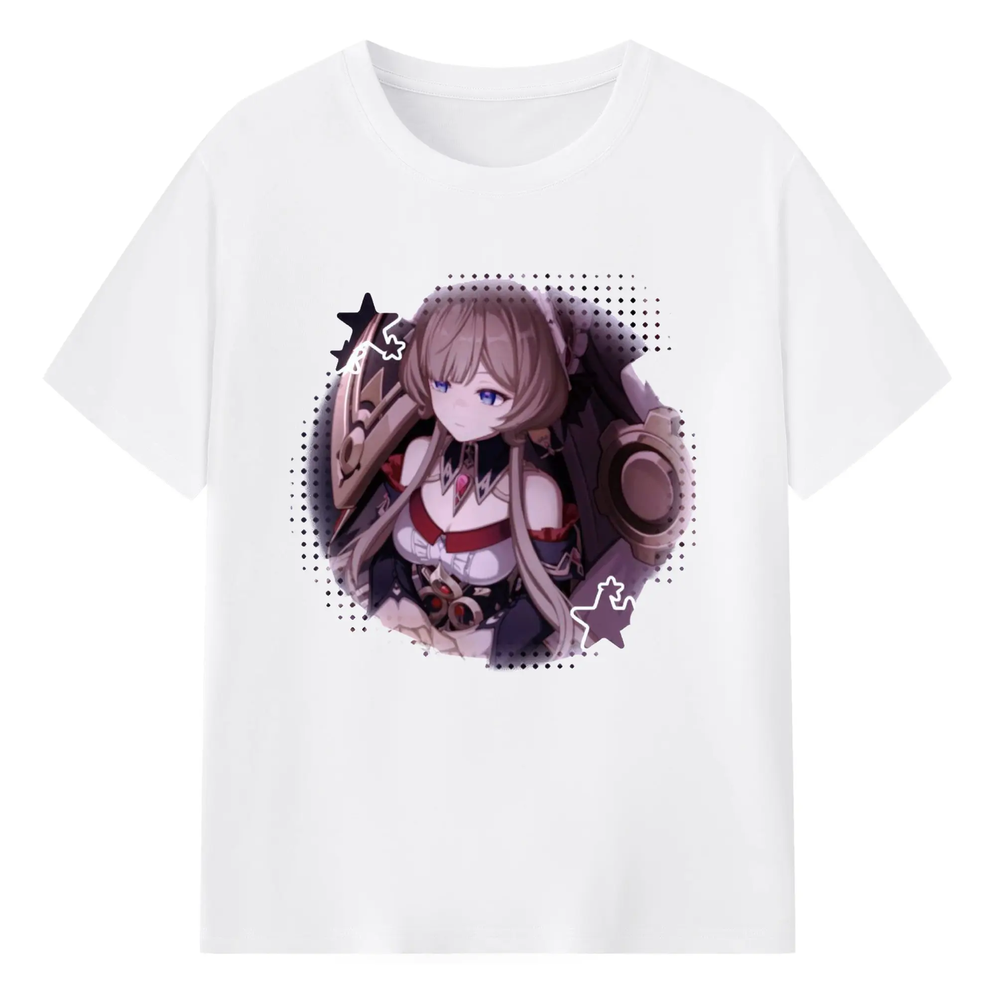 Genshin ナド・クライ 傀儡 サンドローネ - 綿100％ 半袖Tシャツ ・ フロントプリント ・ 快適 通気性 ・ 日常使い 散歩 スポーツ用