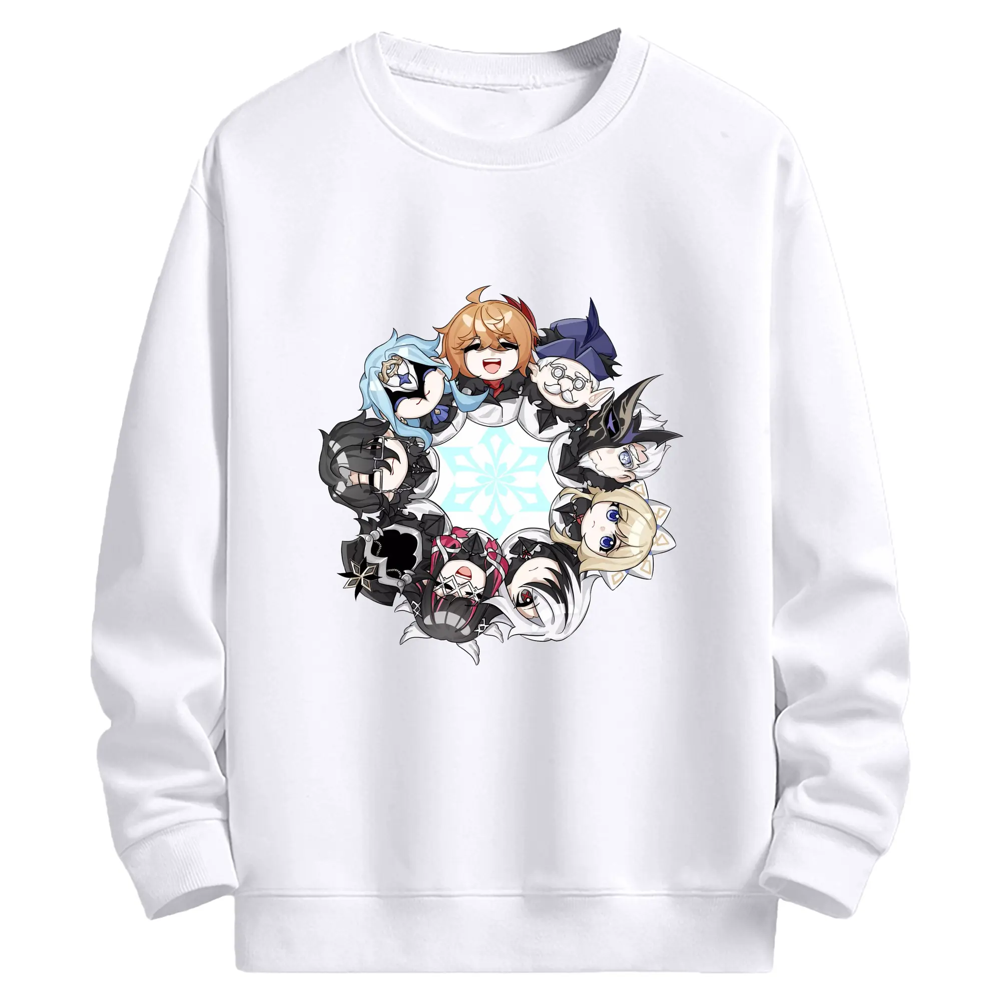 Genshin スネージナヤ　先行公開限定 - 高品質 クルーネック スウェット ・ コットン59％ ポリエステル41％ ・ ユニセックス 長袖 トレーナー ・ カジュアル デイリー スポーツ 散歩用