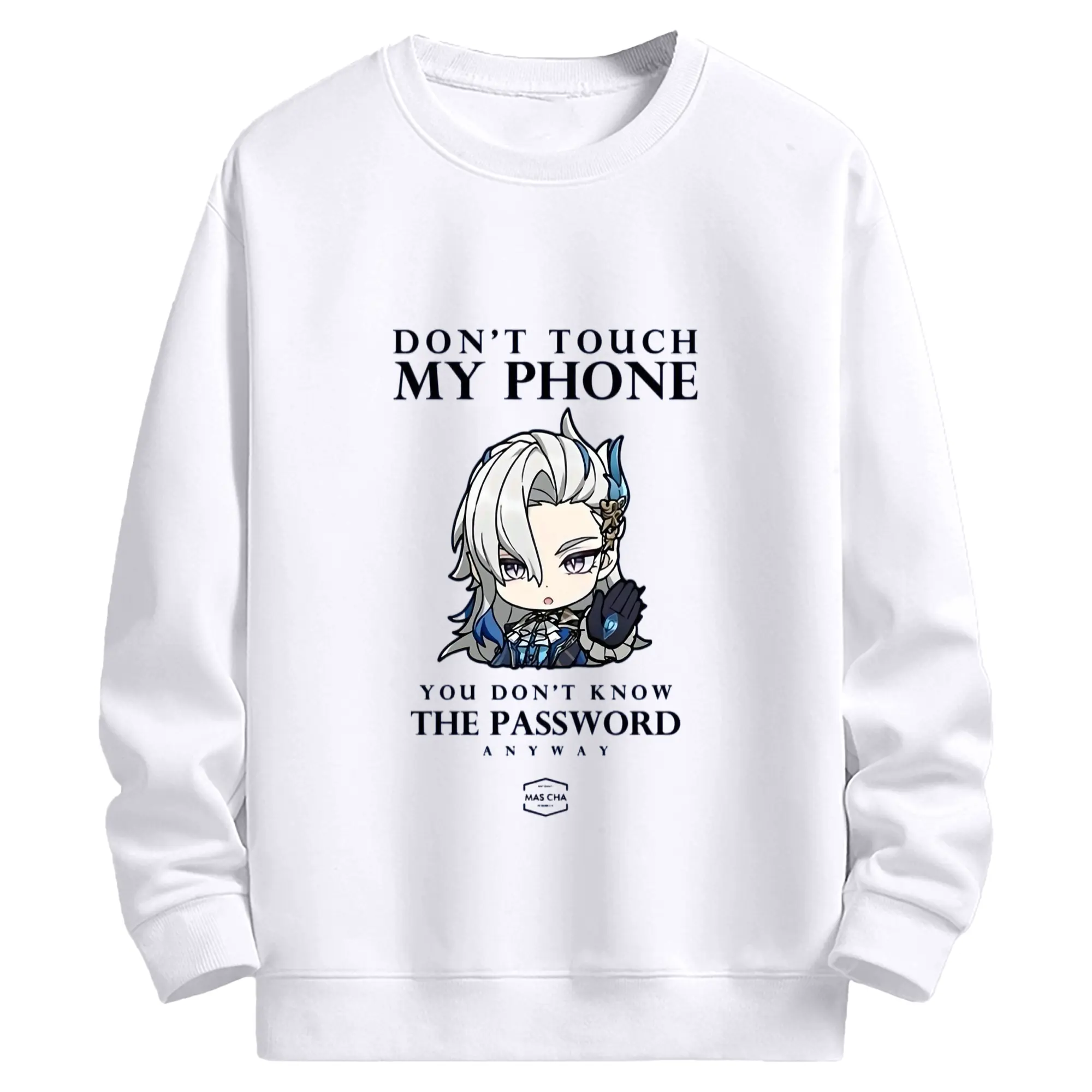 Genshin フォンテーヌネウヴィレット - 高品質 クルーネック スウェット ・ コットン59％ ポリエステル41％ ・ ユニセックス 長袖 トレーナー ・ カジュアル デイリー スポーツ 散歩用