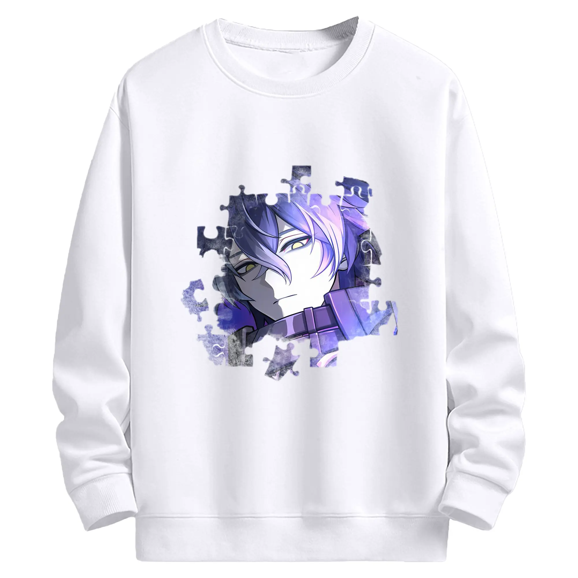 Genshin ナド・クライ フリンズ - 高品質 クルーネック スウェット ・ コットン59％ ポリエステル41％ ・ ユニセックス 長袖 トレーナー ・ カジュアル デイリー スポーツ 散歩用
