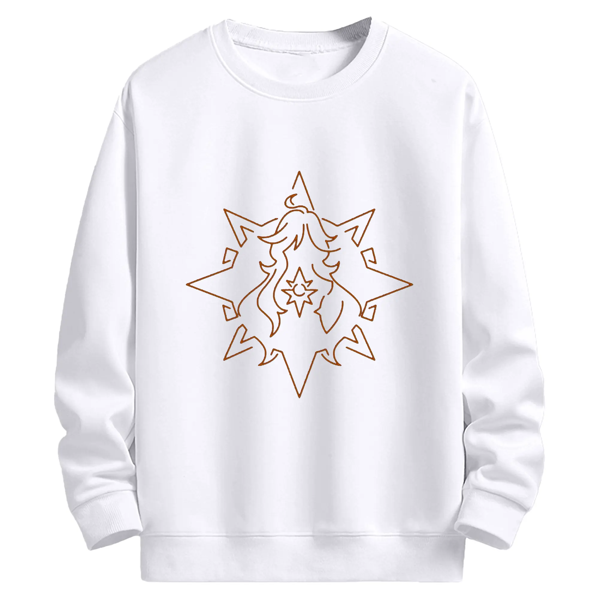 Genshin ナド・クライ - 高品質 クルーネック スウェット ・ コットン59％ ポリエステル41％ ・ ユニセックス 長袖 トレーナー ・ カジュアル デイリー スポーツ 散歩用