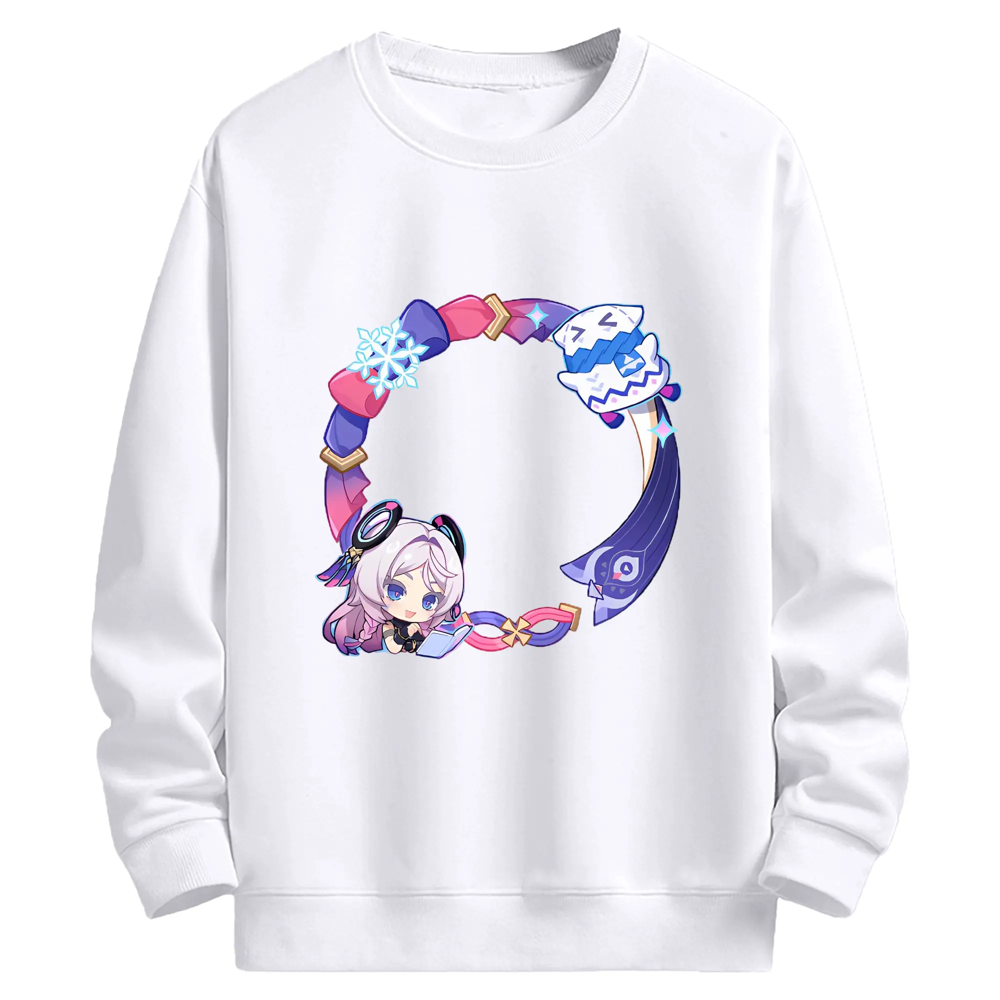 Genshin ナタシトラリ - 高品質 クルーネック スウェット ・ コットン59％ ポリエステル41％ ・ ユニセックス 長袖 トレーナー ・ カジュアル デイリー スポーツ 散歩用