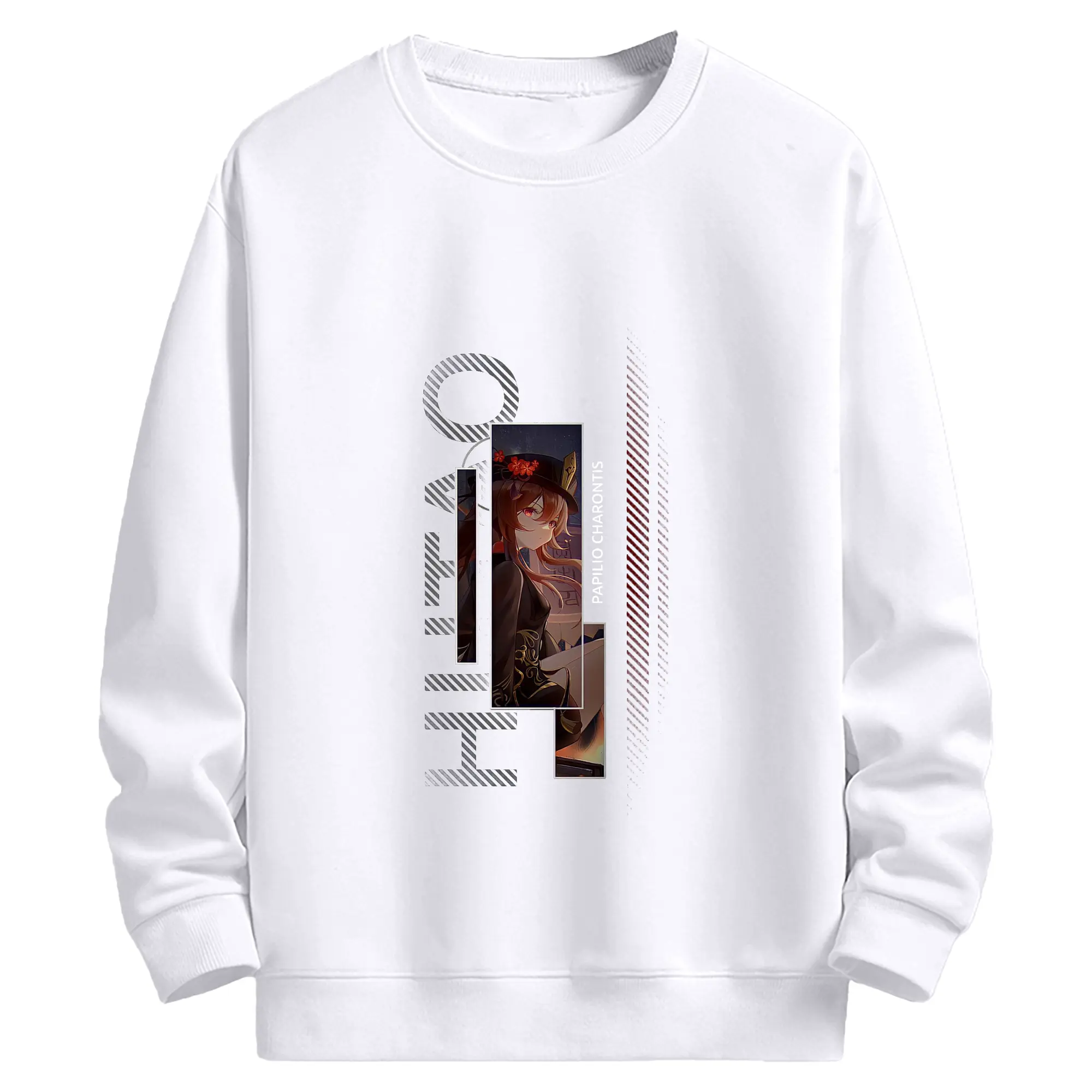 Genshin リーユエ リーユエ フータオ - 高品質 クルーネック スウェット ・ コットン59％ ポリエステル41％ ・ ユニセックス 長袖 トレーナー ・ カジュアル デイリー スポーツ 散歩用