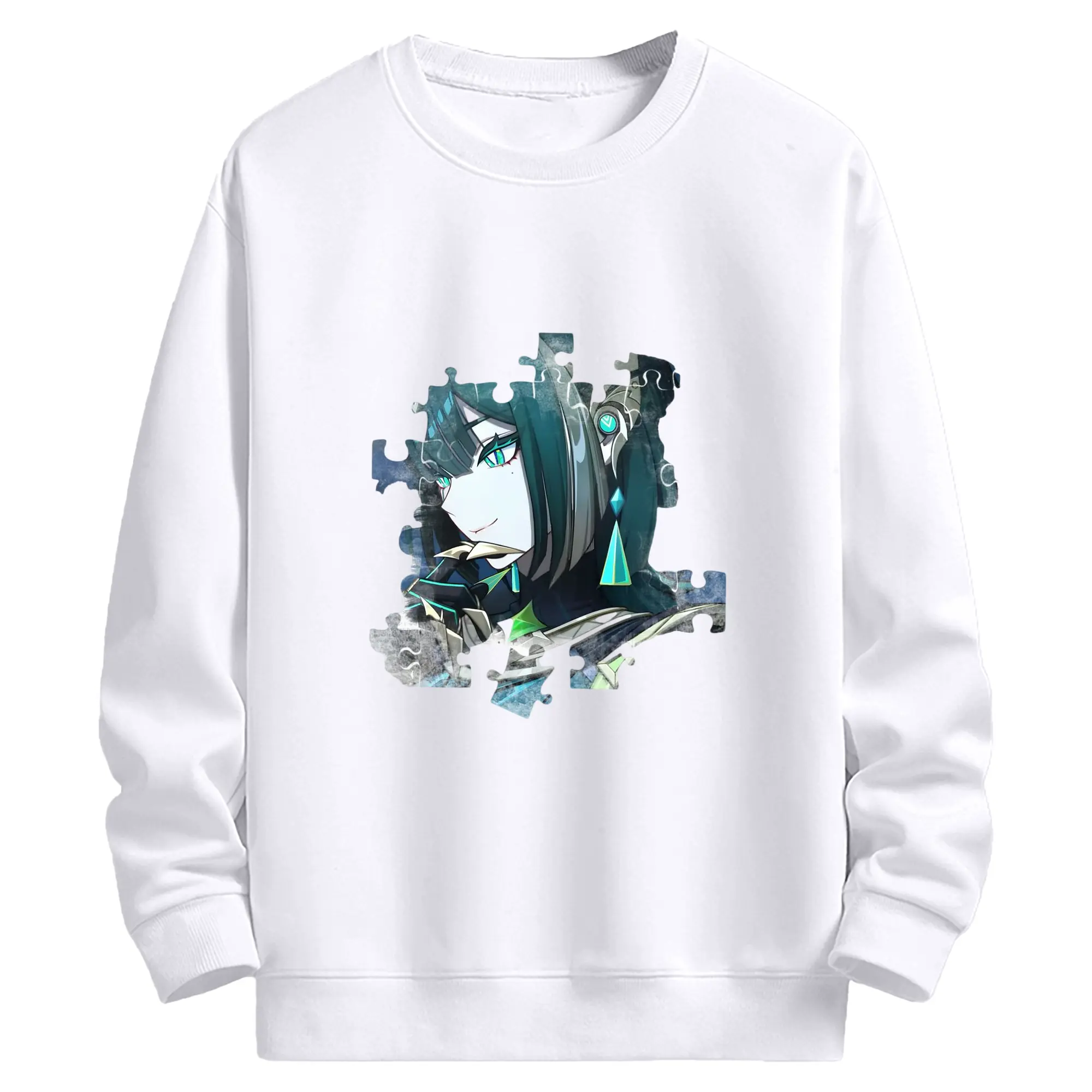Genshin - 高品質 クルーネック スウェット ・ コットン59％ ポリエステル41％ ・ ユニセックス 長袖 トレーナー ・ カジュアル デイリー スポーツ 散歩用