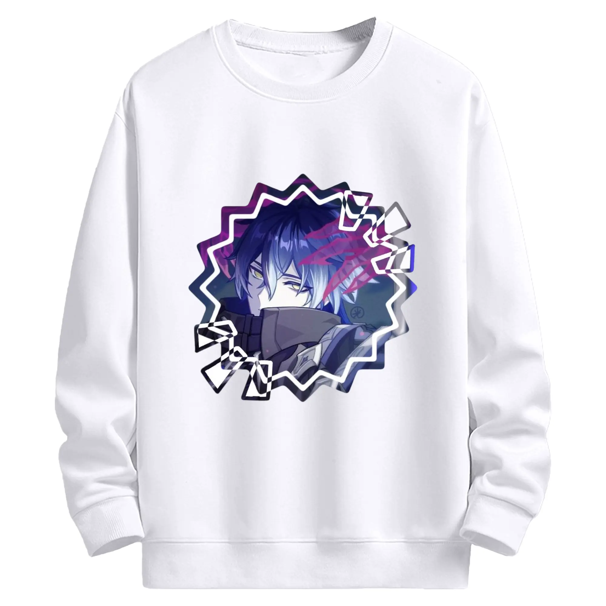 Genshin ナド・クライフリンズ　 - 高品質 クルーネック スウェット ・ コットン59％ ポリエステル41％ ・ ユニセックス 長袖 トレーナー ・ カジュアル デイリー スポーツ 散歩用