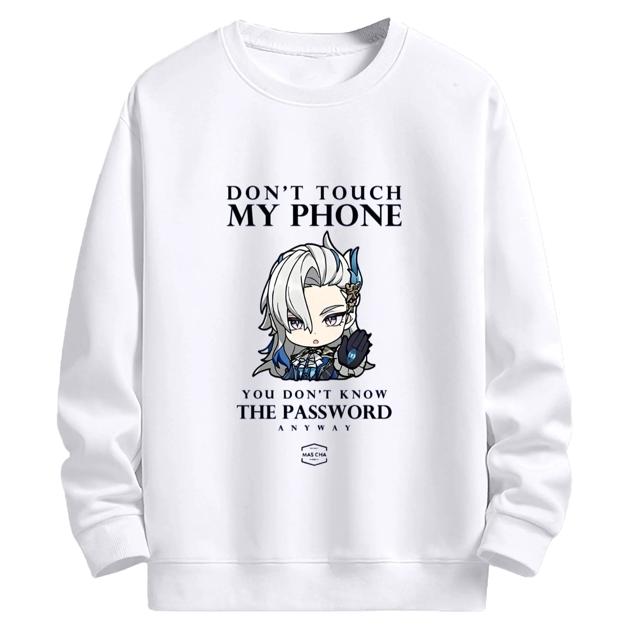 Genshin フォンテーヌネウヴィレット - 高品質 クルーネック スウェット ・ コットン59％ ポリエステル41％ ・ ユニセックス 長袖 トレーナー ・ カジュアル デイリー スポーツ 散歩用