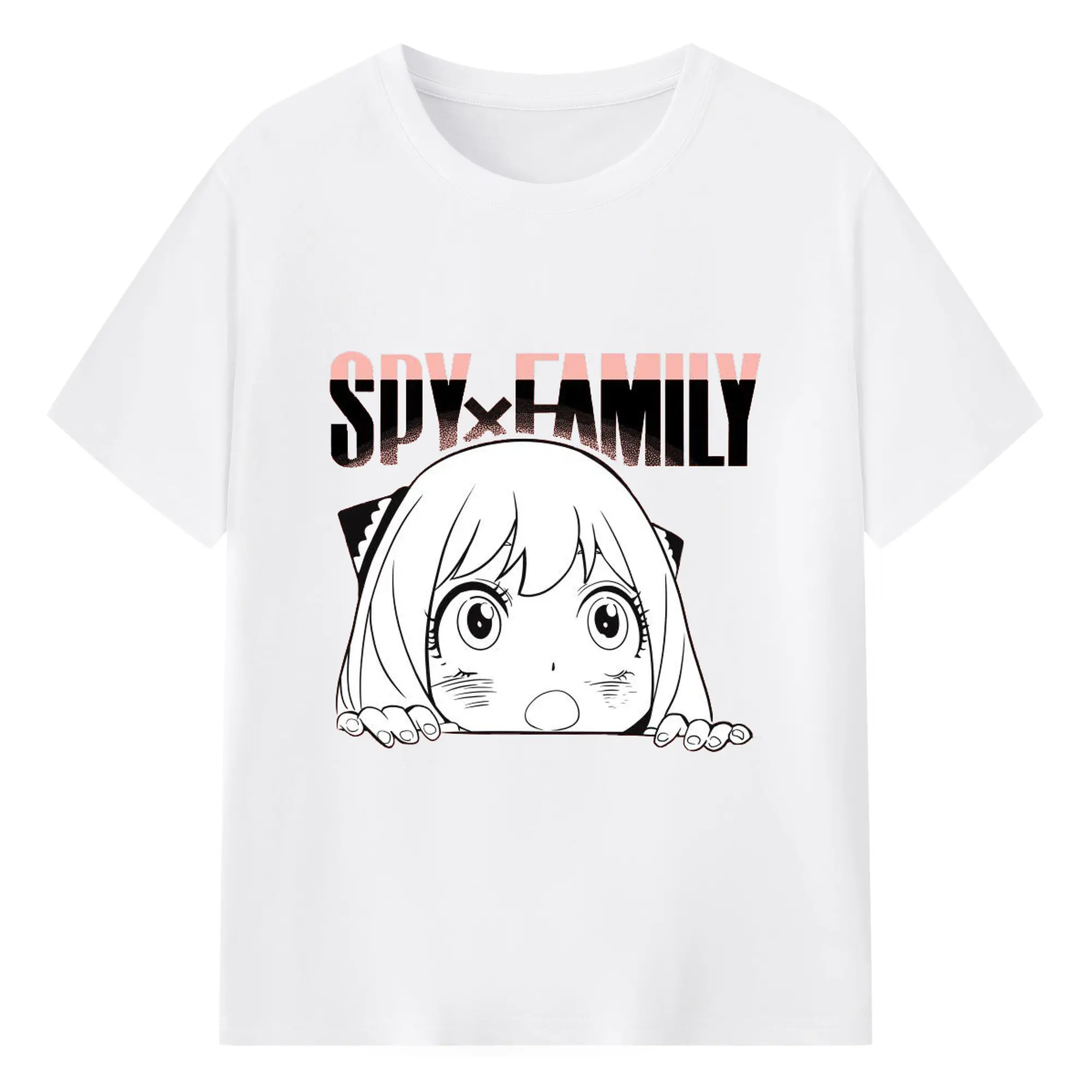 SPY×FAMILY アーニャ フォージャー家 - 綿100％ 半袖Tシャツ ・ フロントプリント ・ 快適 通気性 ・ 日常使い 散歩 スポーツ用