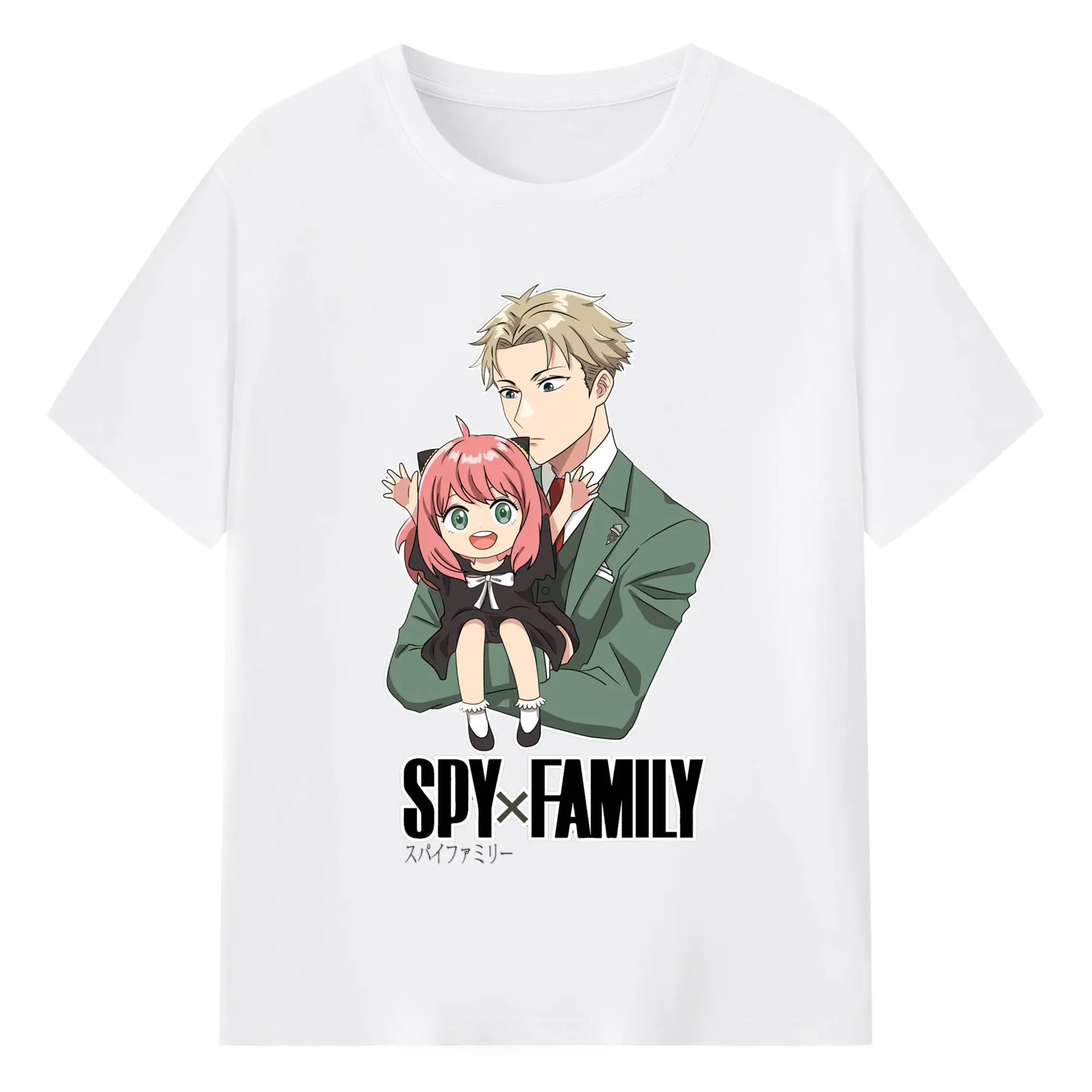 SPY×FAMILY ロイド　アーニャスパイ ロイドかっこいい - 綿100％ 半袖Tシャツ ・ フロントプリント ・ 快適 通気性 ・ 日常使い 散歩 スポーツ用