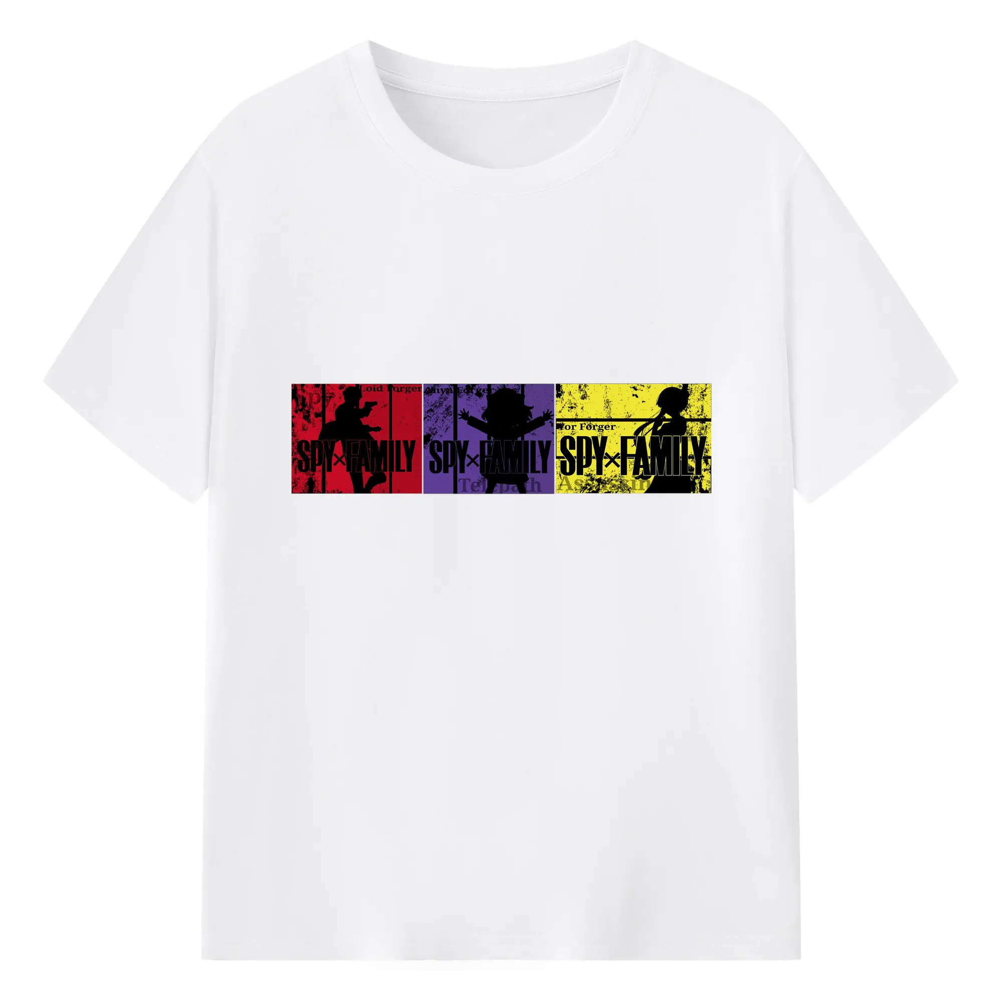 SPY×FAMILY フォージャー家 - 綿100％ 半袖Tシャツ ・ フロントプリント ・ 快適 通気性 ・ 日常使い 散歩 スポーツ用