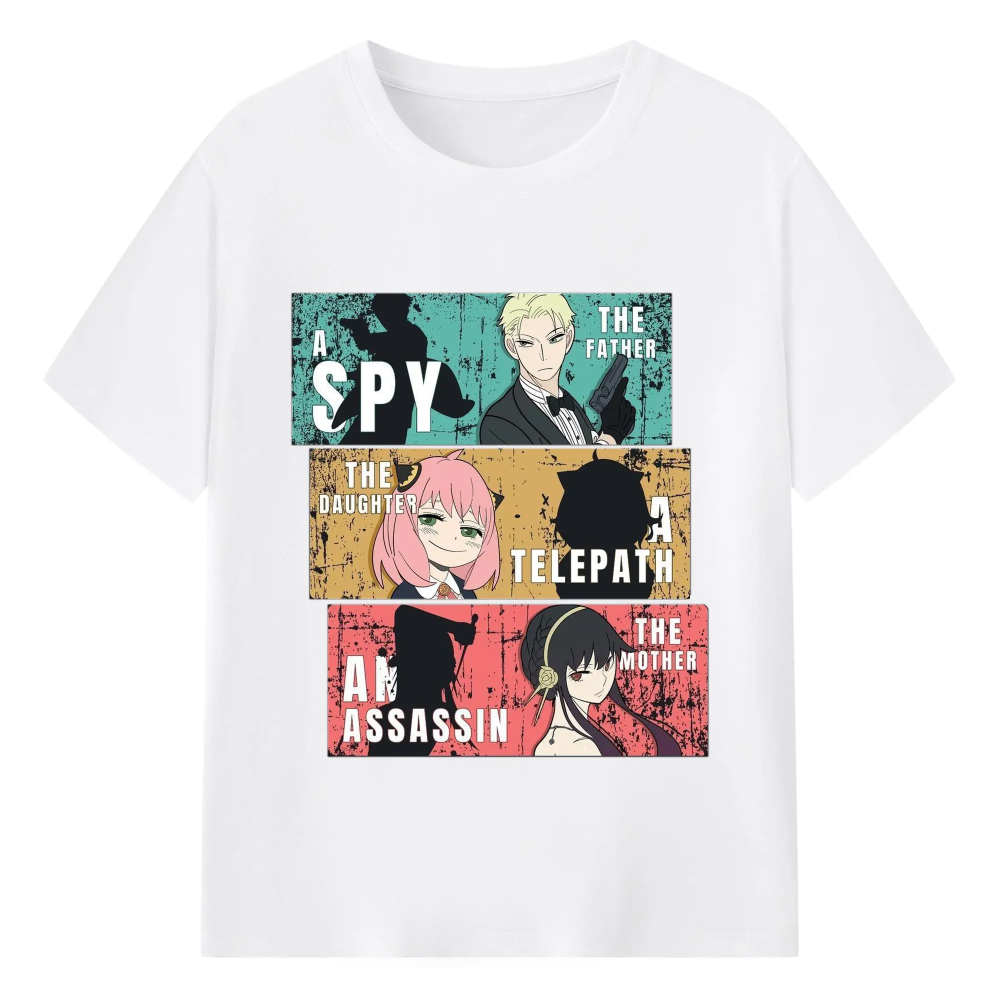 SPY×FAMILY フォージャー家 - 綿100％ 半袖Tシャツ ・ フロントプリント ・ 快適 通気性 ・ 日常使い 散歩 スポーツ用