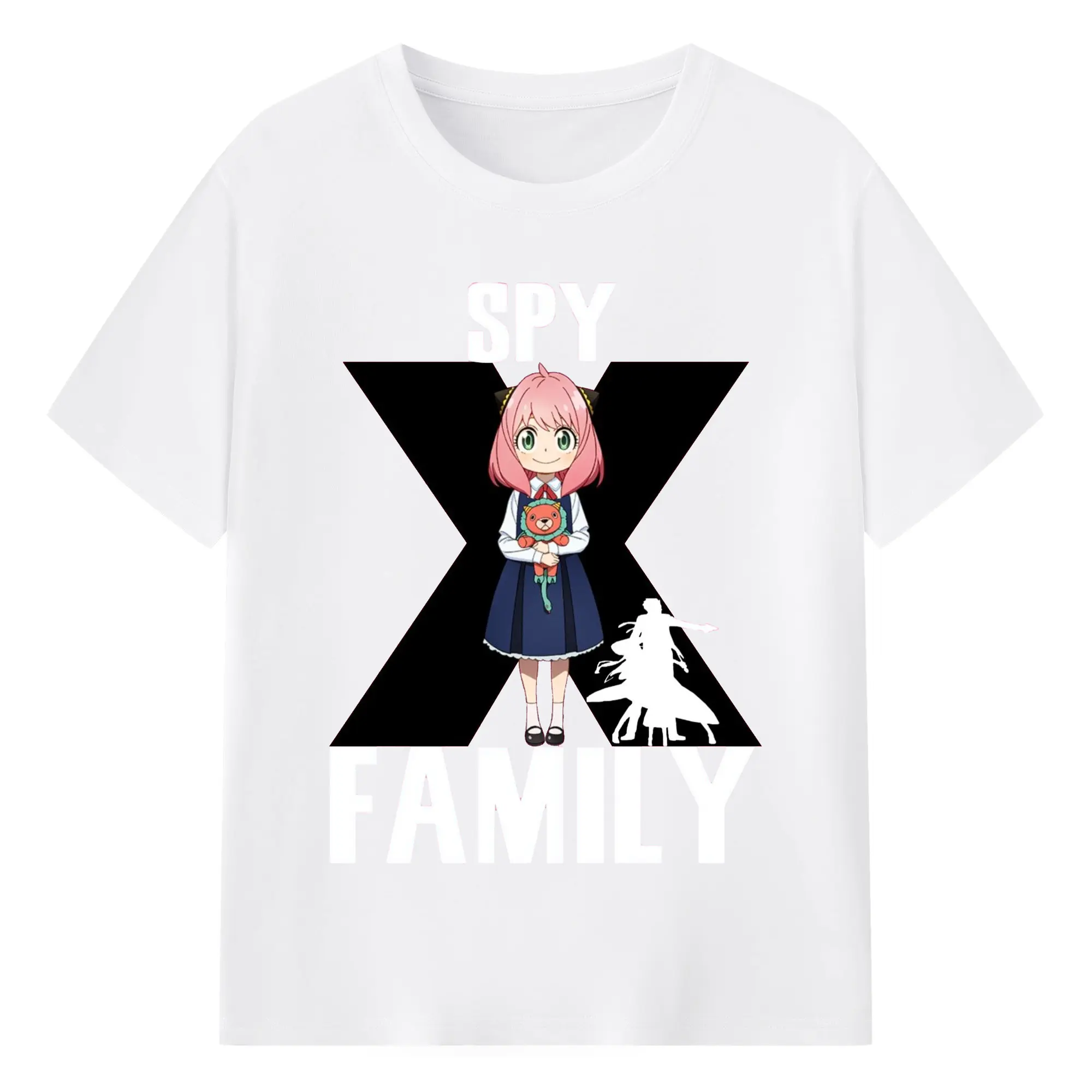 SPY×FAMILY アーニャ - 綿100％ 半袖Tシャツ ・ フロントプリント ・ 快適 通気性 ・ 日常使い 散歩 スポーツ用