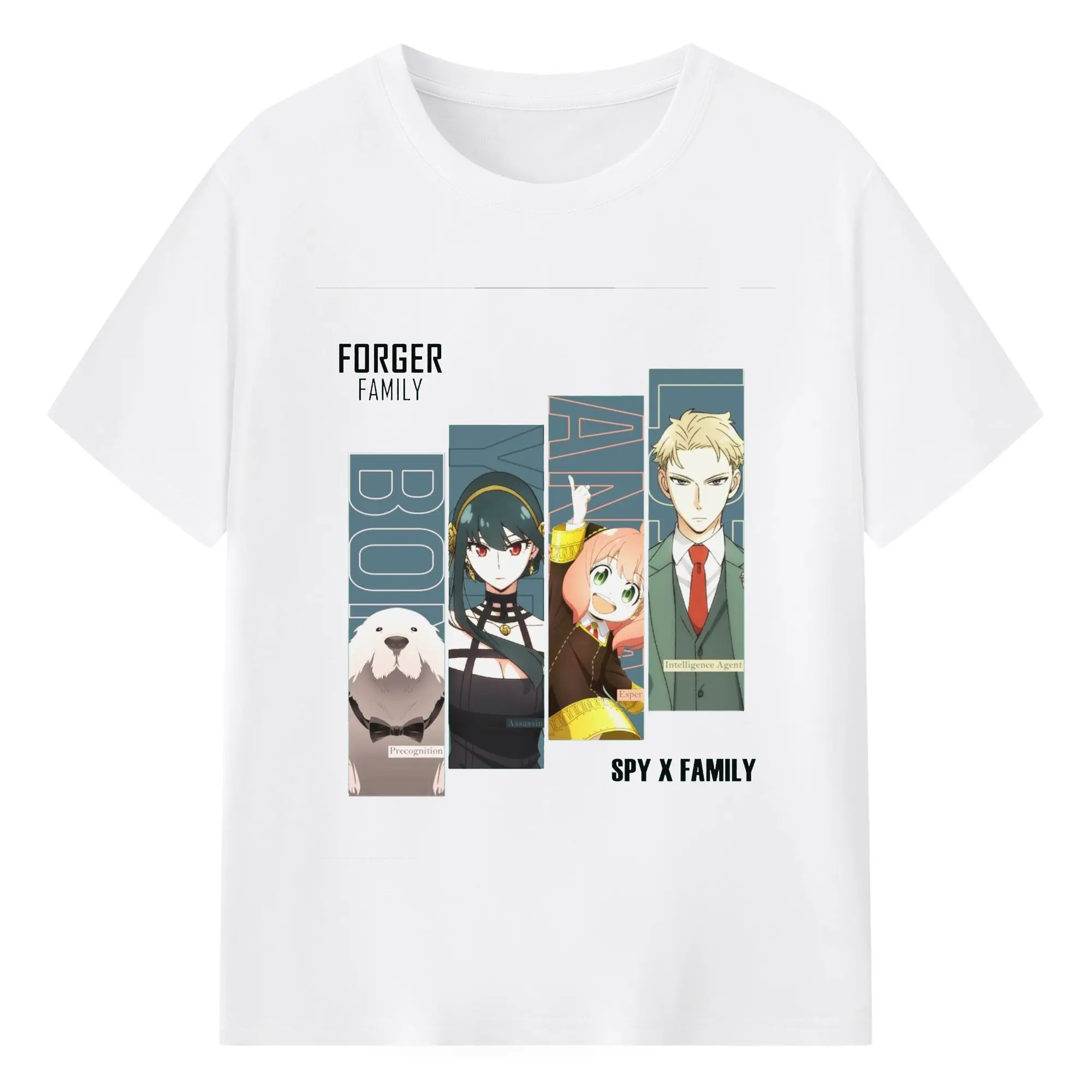 SPY×FAMILY フォージャー家 - 綿100％ 半袖Tシャツ ・ フロントプリント ・ 快適 通気性 ・ 日常使い 散歩 スポーツ用