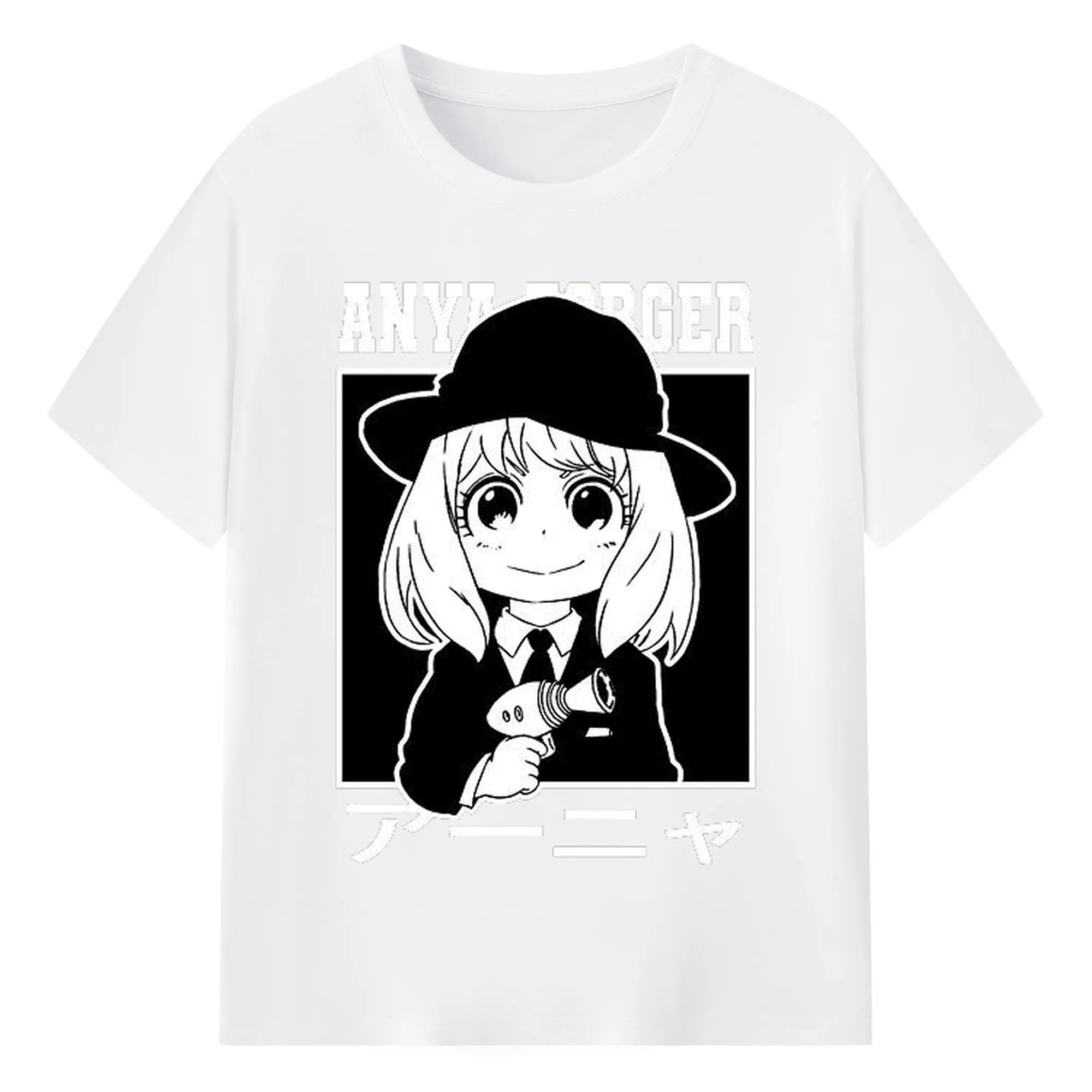 SPY×FAMILY アーニャ探偵 - 綿100％ 半袖Tシャツ ・ フロントプリント ・ 快適 通気性 ・ 日常使い 散歩 スポーツ用