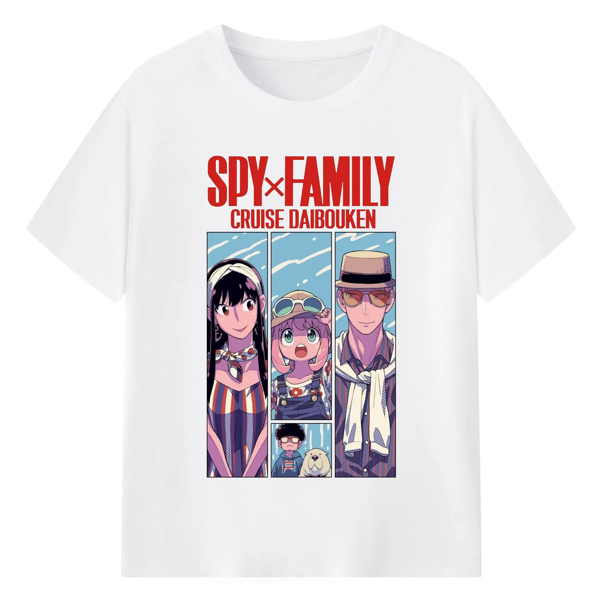 SPY×FAMILY フォージャー家 ヨル家族愛 - 綿100％ 半袖Tシャツ ・ フロントプリント ・ 快適 通気性 ・ 日常使い 散歩 スポーツ用