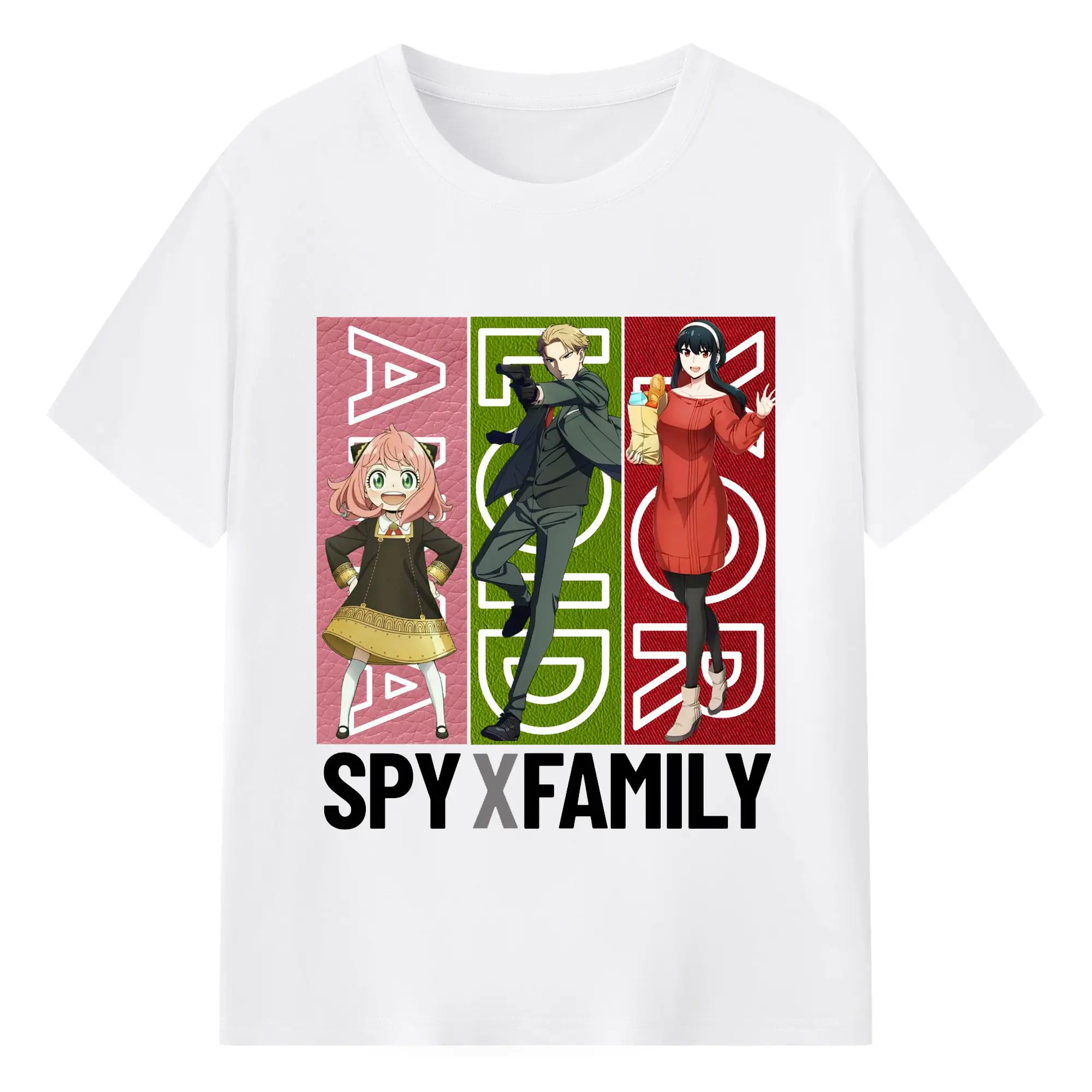 SPY×FAMILY フォージャー家 - 綿100％ 半袖Tシャツ ・ フロントプリント ・ 快適 通気性 ・ 日常使い 散歩 スポーツ用