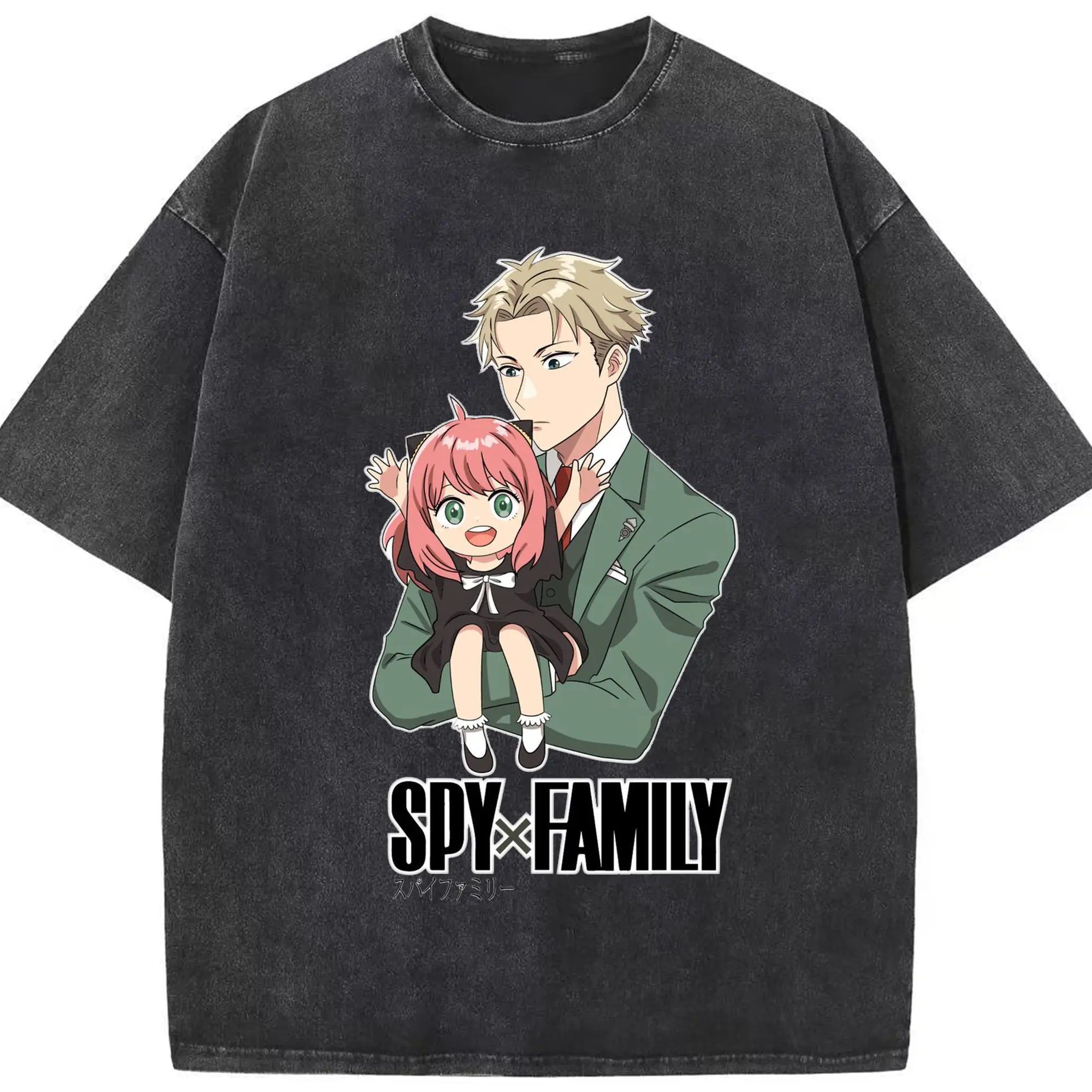 SPY×FAMILY ロイド　アーニャスパイ ロイドかっこいい - 綿100％ ヴィンテージ風 半袖Tシャツ ・ フロントプリント ・ 柔らか肌触り ・ 通気性 快適 ・ スポーツ カジュアル 外出用