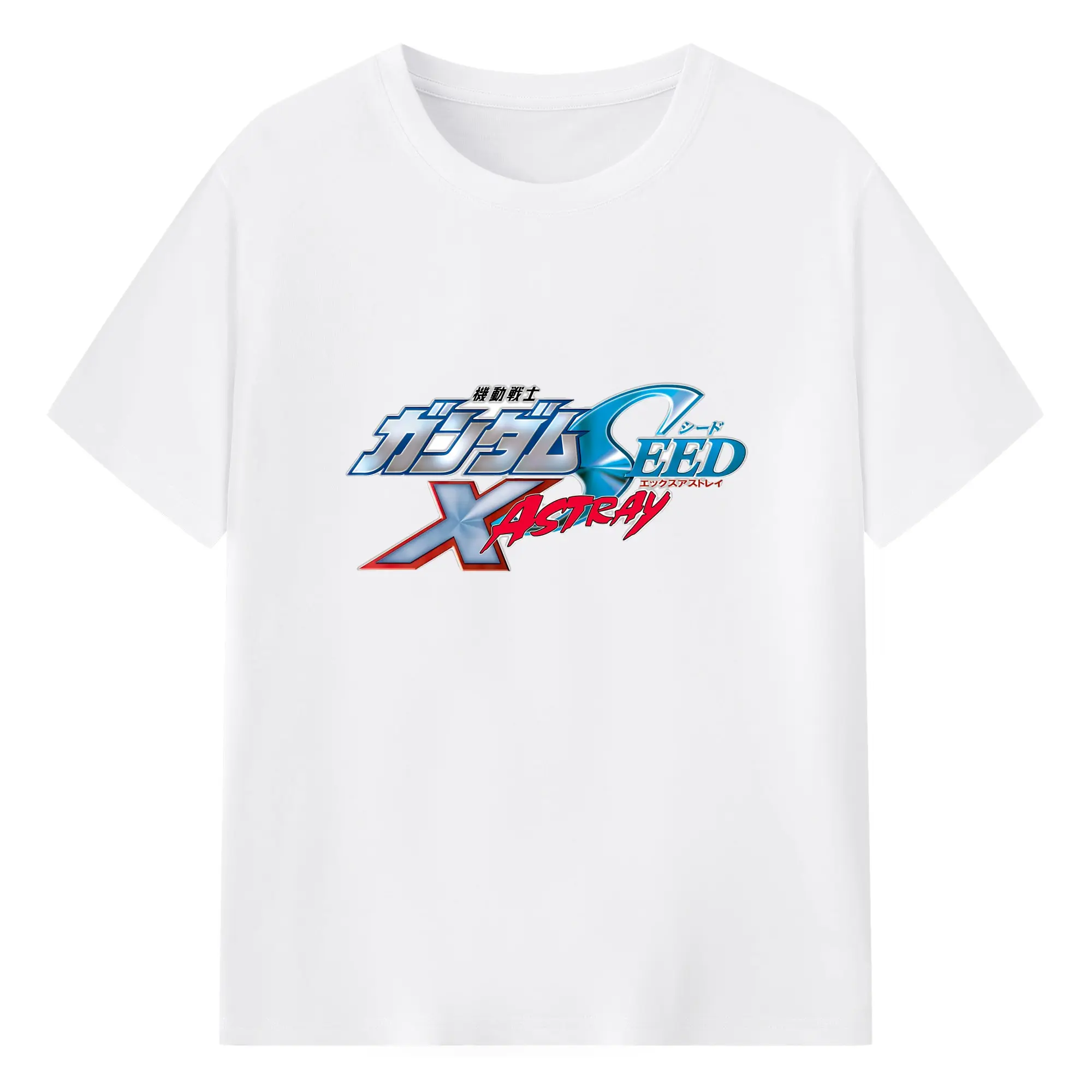 ガンダム　機動戦士ガンダムSEED ロゴ - 綿100％ 半袖Tシャツ ・ フロントプリント ・ 快適 通気性 ・ 日常使い 散歩 スポーツ用