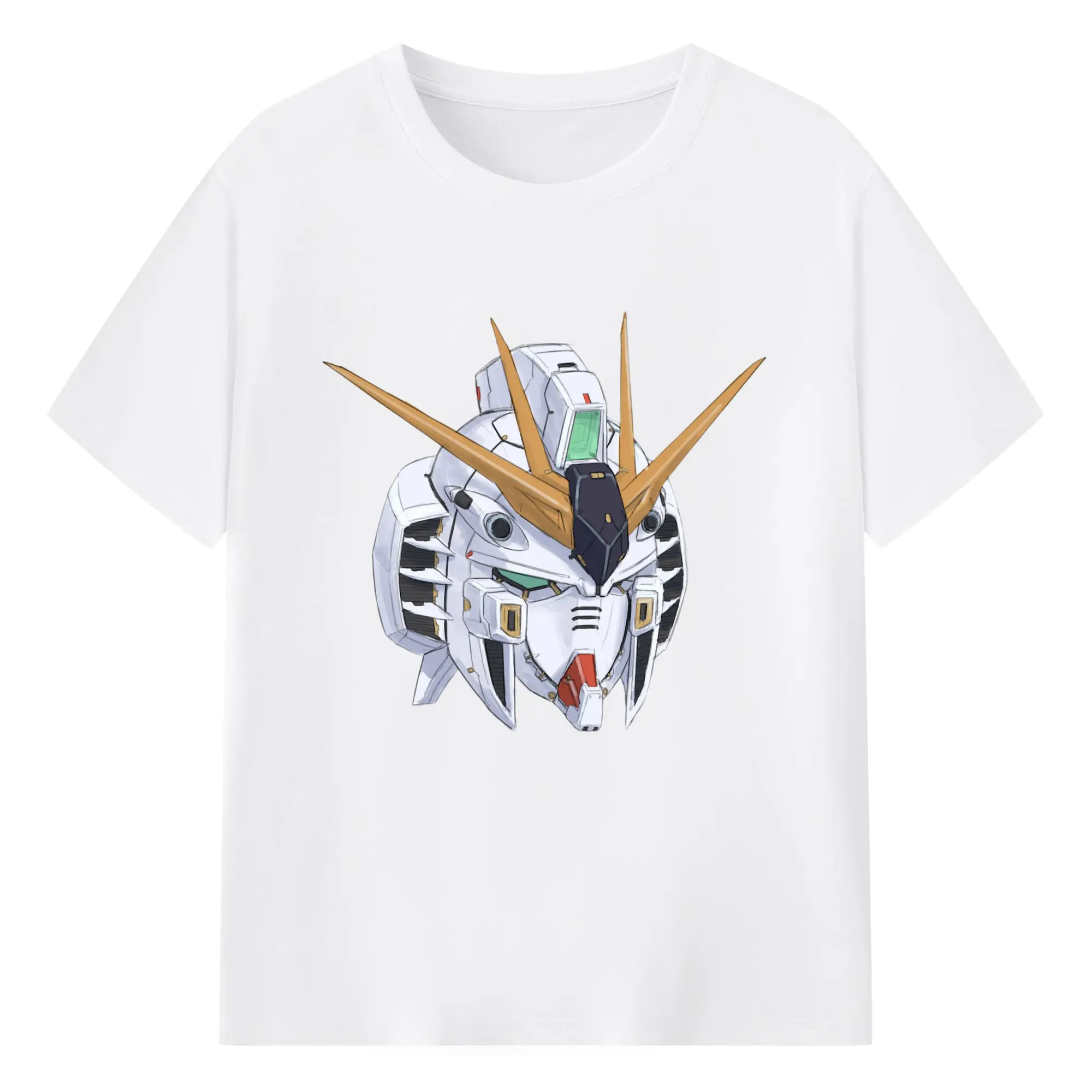 ガンダム GUNDAM クラシックガンダム - 綿100％ 半袖Tシャツ ・ フロントプリント ・ 快適 通気性 ・ 日常使い 散歩 スポーツ用
