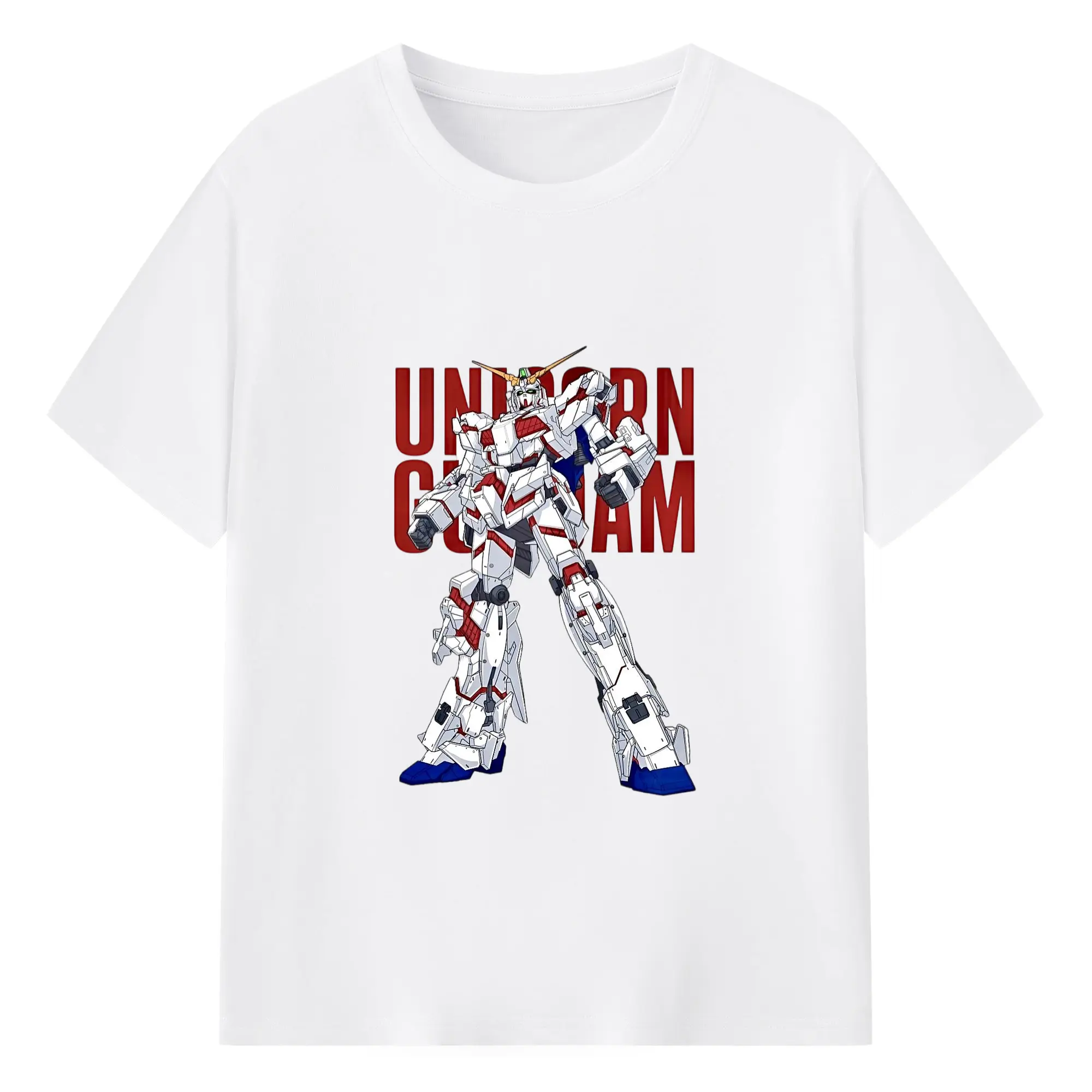 ガンダム 機動戦士ガンダム - 綿100％ 半袖Tシャツ ・ フロントプリント ・ 快適 通気性 ・ 日常使い 散歩 スポーツ用