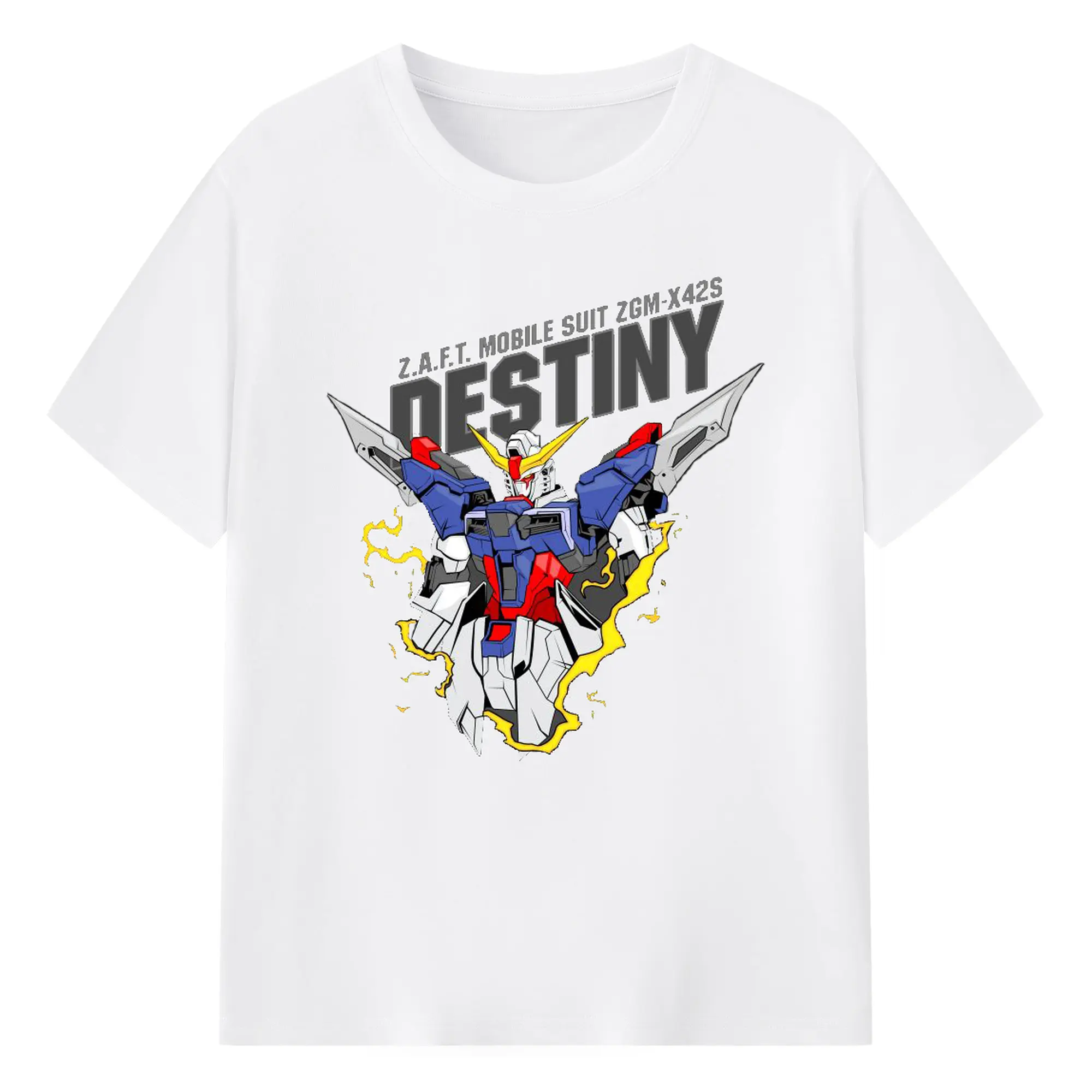 ガンダム 機動戦士ガンダム - 綿100％ 半袖Tシャツ ・ フロントプリント ・ 快適 通気性 ・ 日常使い 散歩 スポーツ用