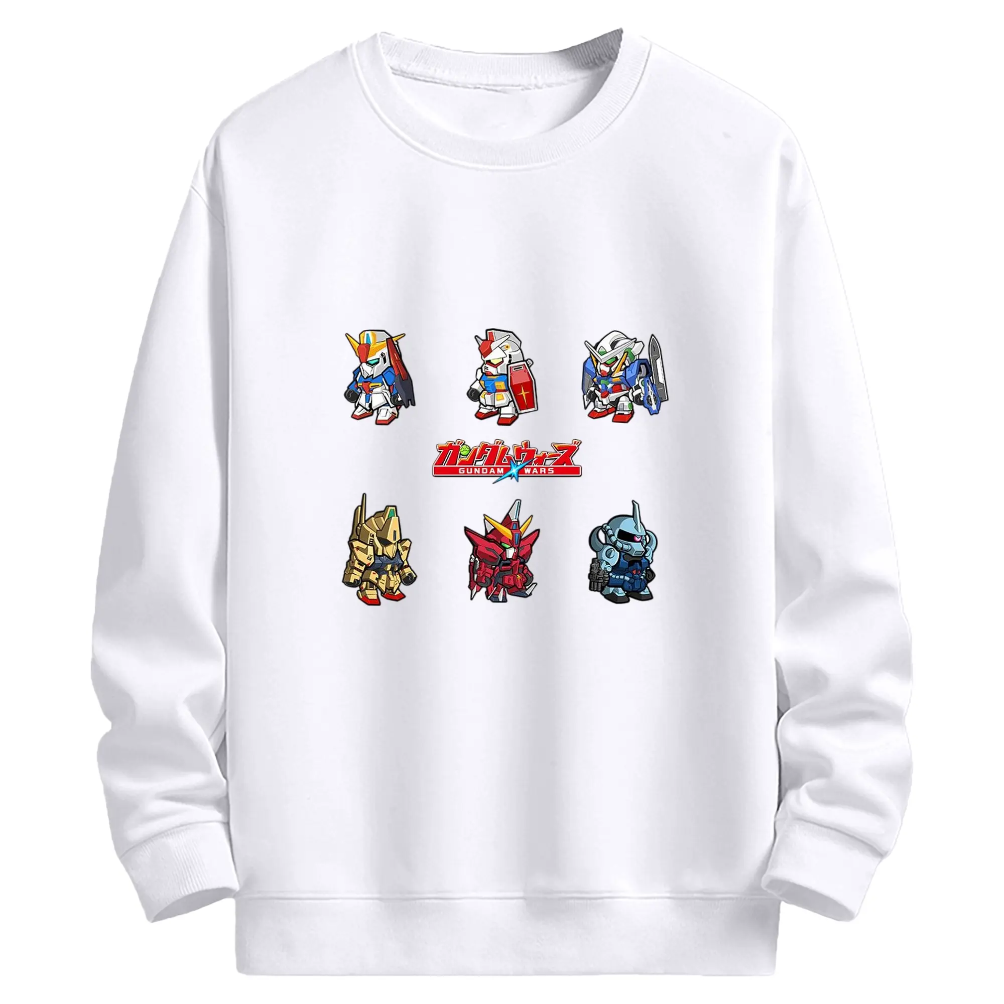 ガンダム  GUNDAM デフォルト - 高品質 クルーネック スウェット ・ コットン59％ ポリエステル41％ ・ ユニセックス 長袖 トレーナー ・ カジュアル デイリー スポーツ 散歩用