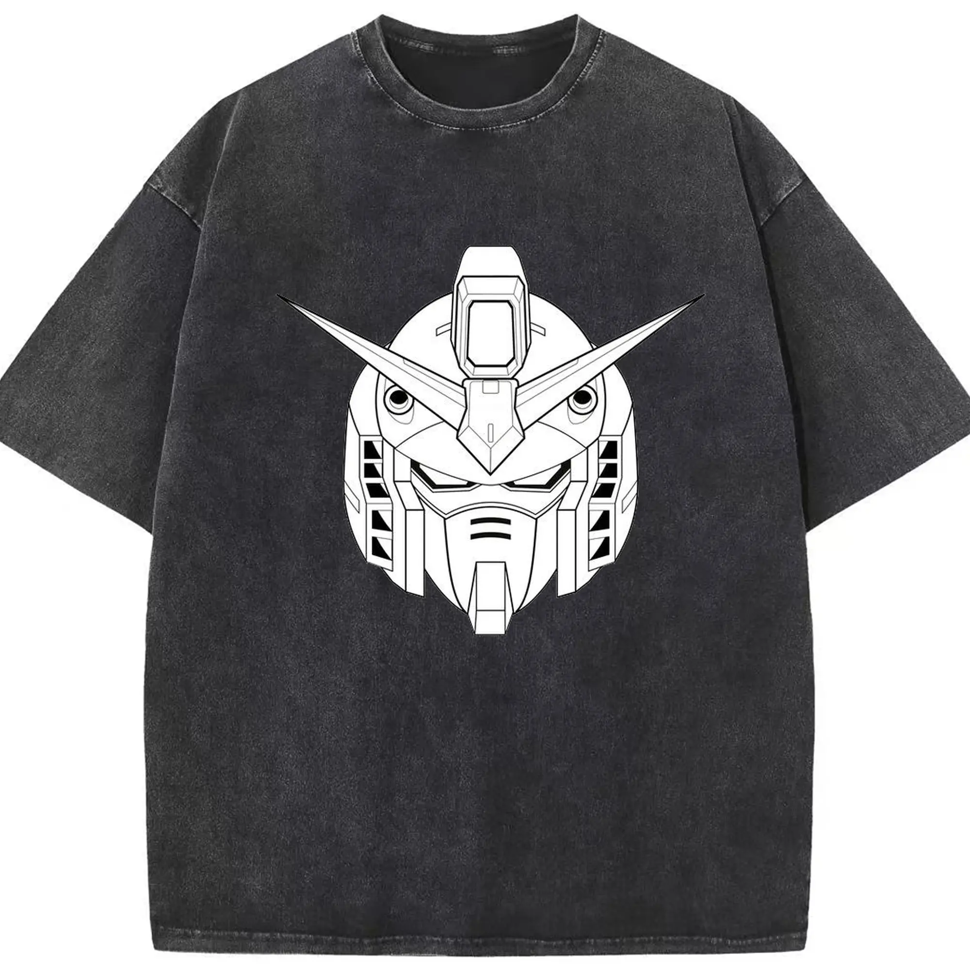 ガンダム GUNDAM ガンダムクラシック - 綿100％ ヴィンテージ風 半袖Tシャツ ・ フロントプリント ・ 柔らか肌触り ・ 通気性 快適 ・ スポーツ カジュアル 外出用
