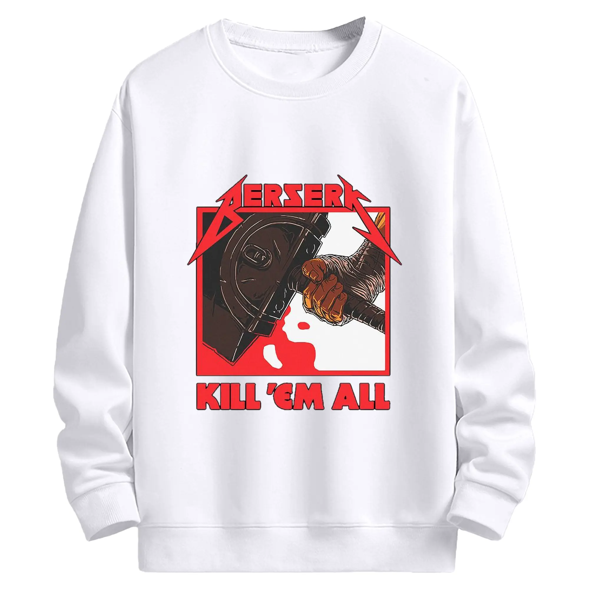 ベルセルク 剣風伝奇 - 高品質 クルーネック スウェット ・ コットン59％ ポリエステル41％ ・ ユニセックス 長袖 トレーナー ・ カジュアル デイリー スポーツ 散歩用